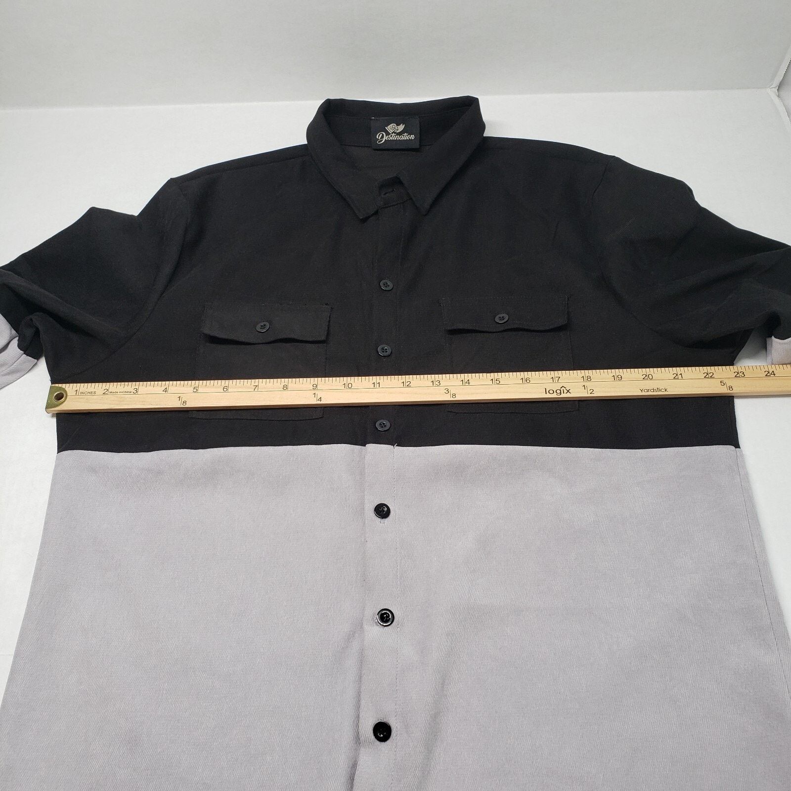 Other Go Destination Casual Button-Up Shirt Mens Large Gray Black Size US L / EU 52-54 / 3 - 4 Thumbnail