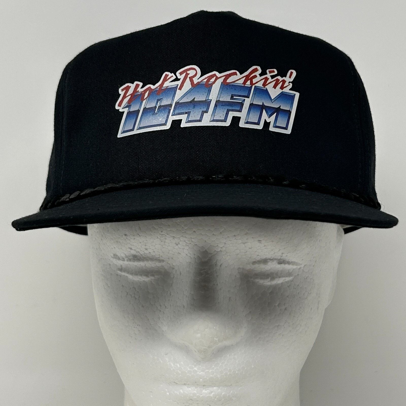 Vintage Vintage 80s Hot Rockin 104 FM Hat Baseball Cap KJJO Black Size ONE SIZE - 2 Thumbnail