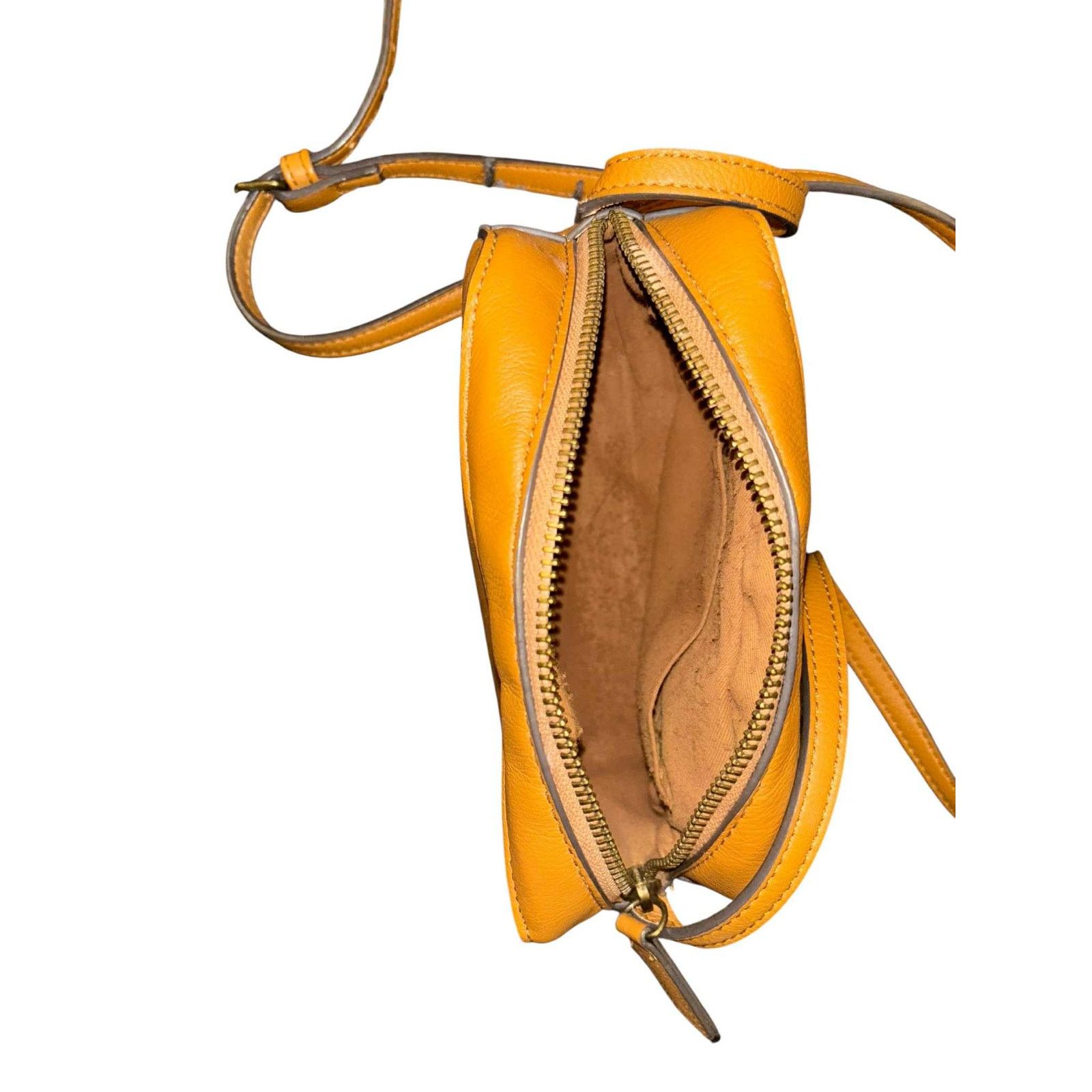 Other Mustard Yellow Crossbody Bag Small Faux Leather Purse Size ONE SIZE - 3 Thumbnail