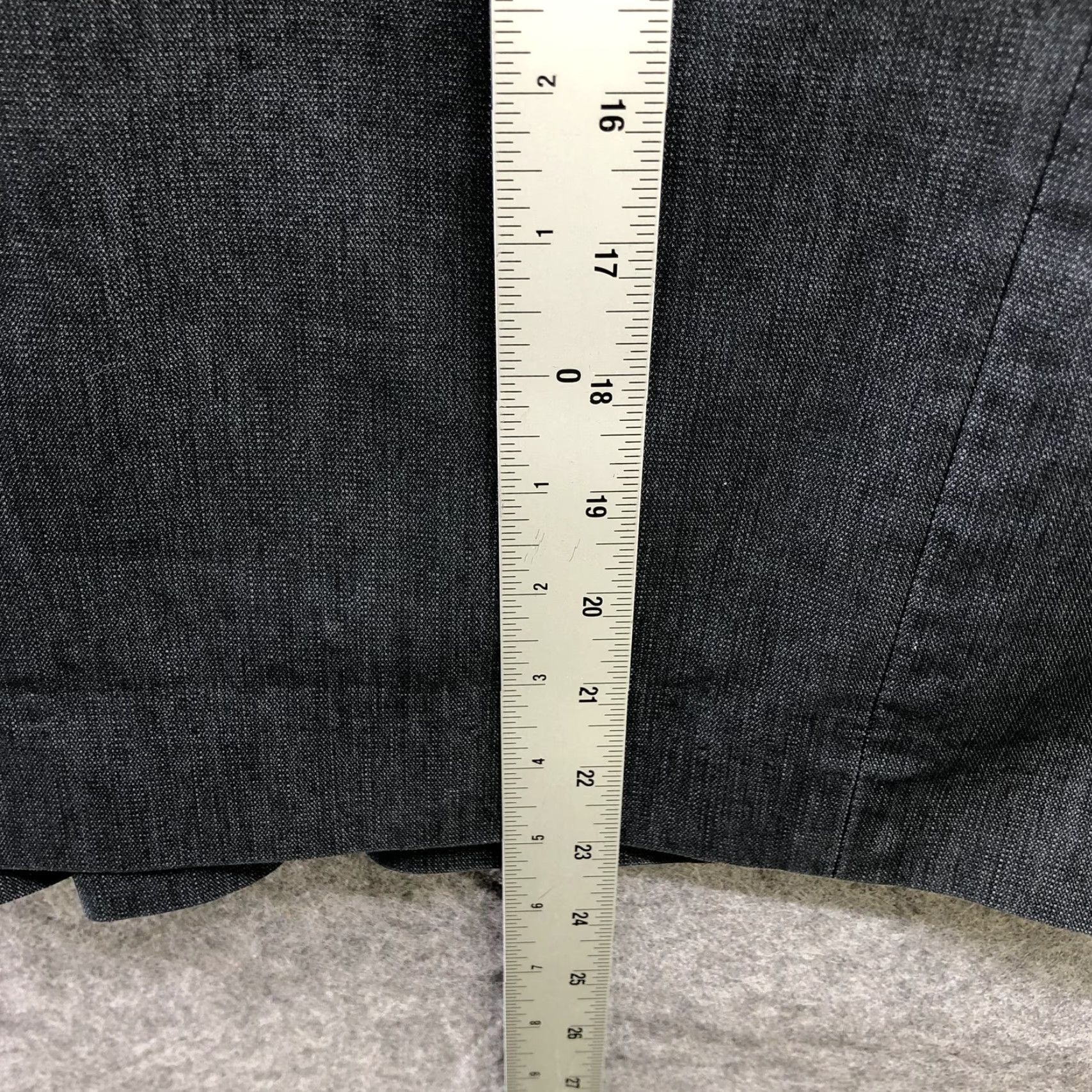 Loft Loft Pencil Skirt Womens Size 14 Gray Pleat Back Skirt Knee Length, Pencil Style, Cotton Blend, Vintage No, Workwear, Formal, Casual, Regular Size 36" / US 14 / IT 50 - 3 Thumbnail