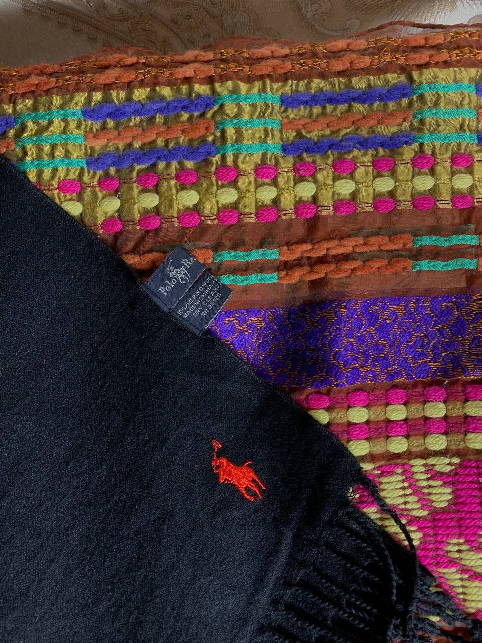 Polo Ralph Lauren × Vintage VERY RARE POLO RALPH LAUREN SCARVES WOOL DESIGNER LUXURY 90s Size ONE SIZE - 3 Thumbnail