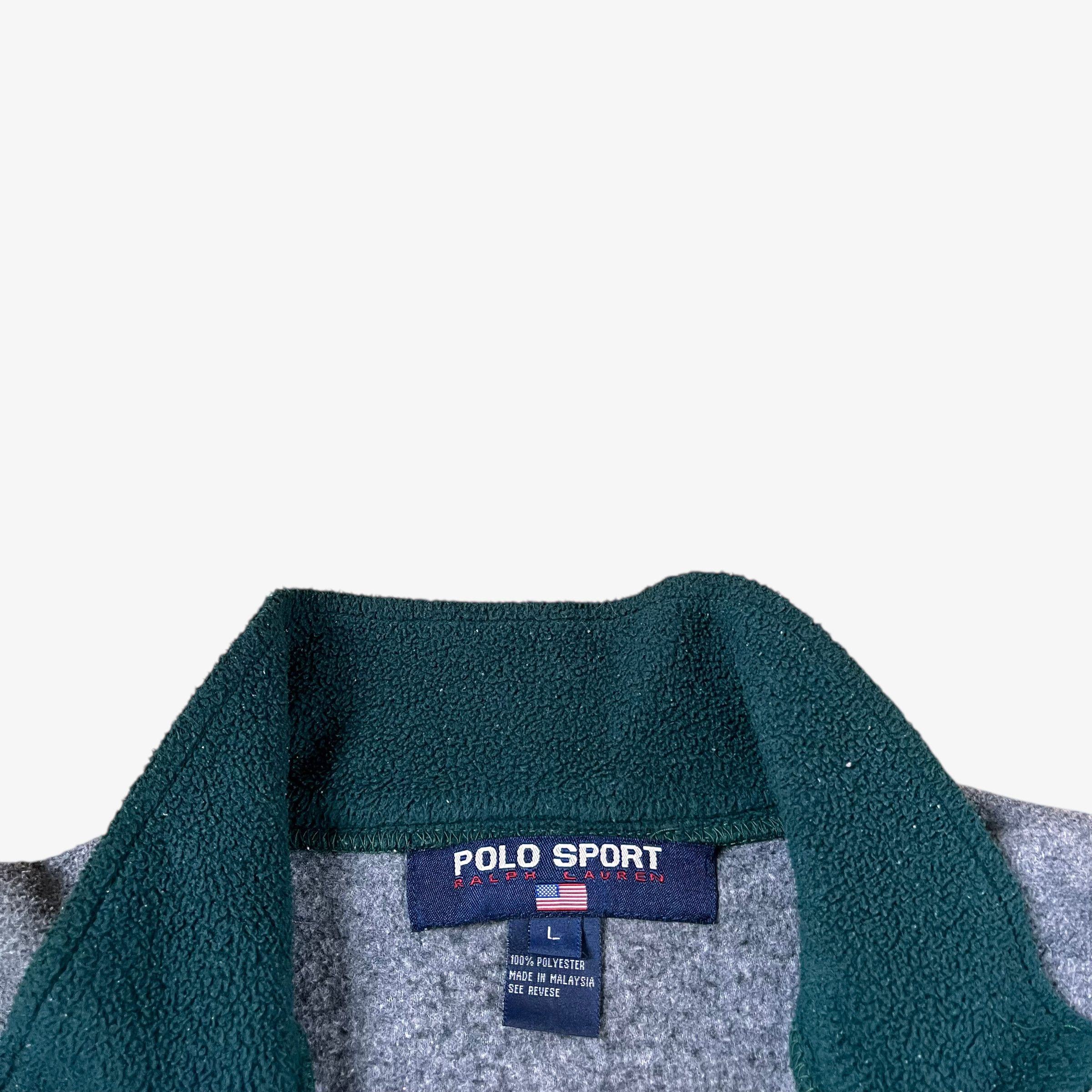 Ralph Lauren Vintage 90s Ralph Lauren Embroidered USA Quarter Zip Fleece Size US L / EU 52-54 / 3 - 2 Thumbnail