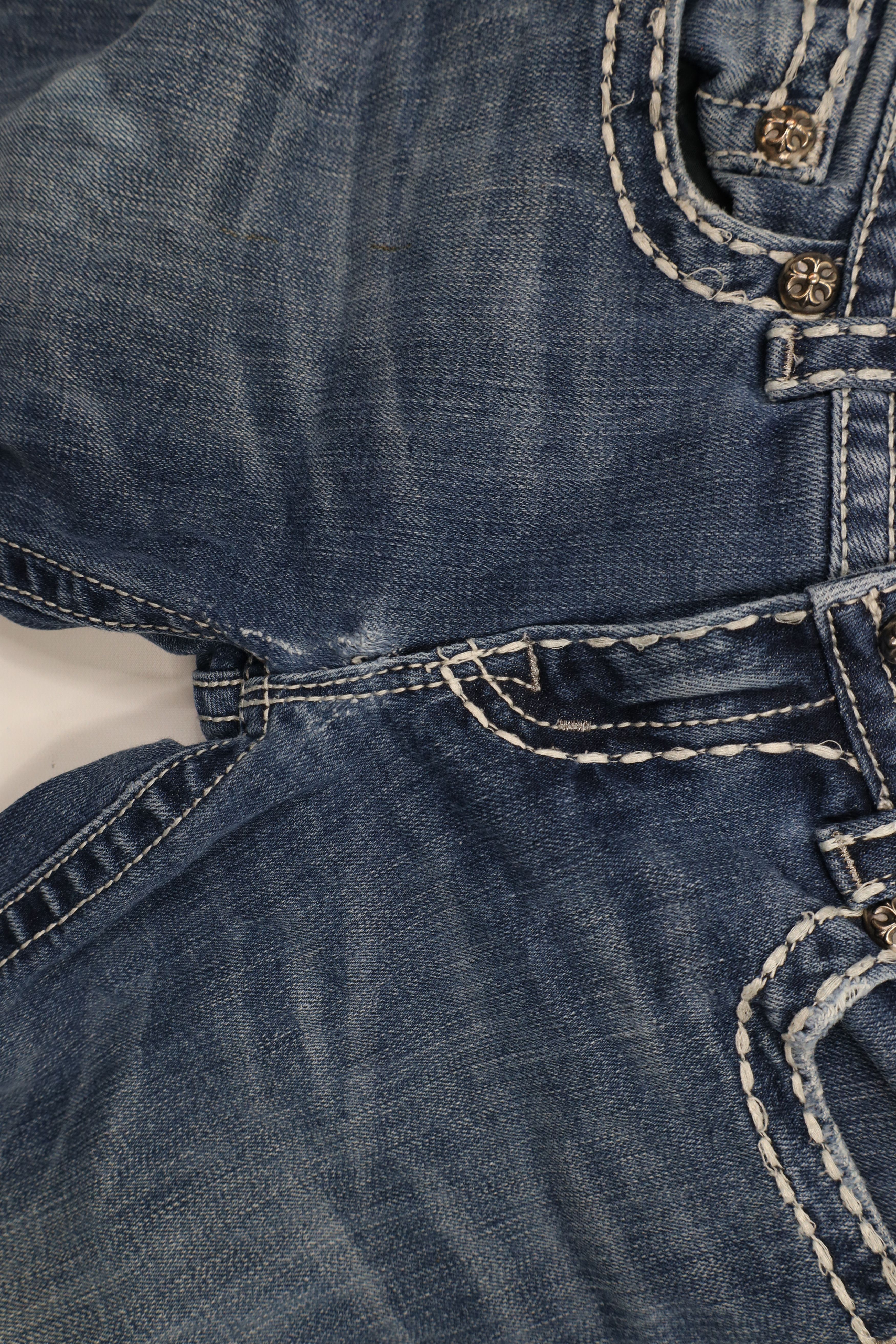 Miss Me × Vintage Miss Me Thick Stitch Jeweled Bootcut Denim Jeans Blue Size 28" / US 6 / IT 42 - 9 Thumbnail