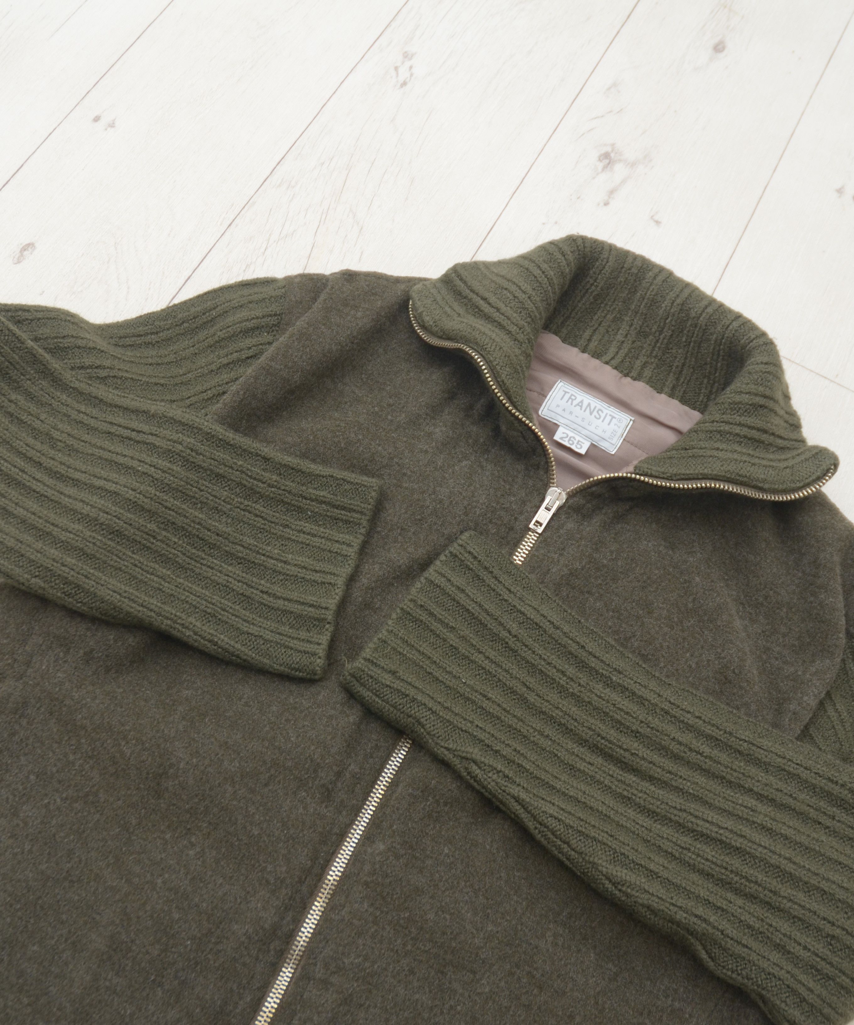 Transit Transit Par Such Full Zip Wool Sweater Y2k Moto Biker Jacket Size M / US 6-8 / IT 42-44 - 7 Thumbnail