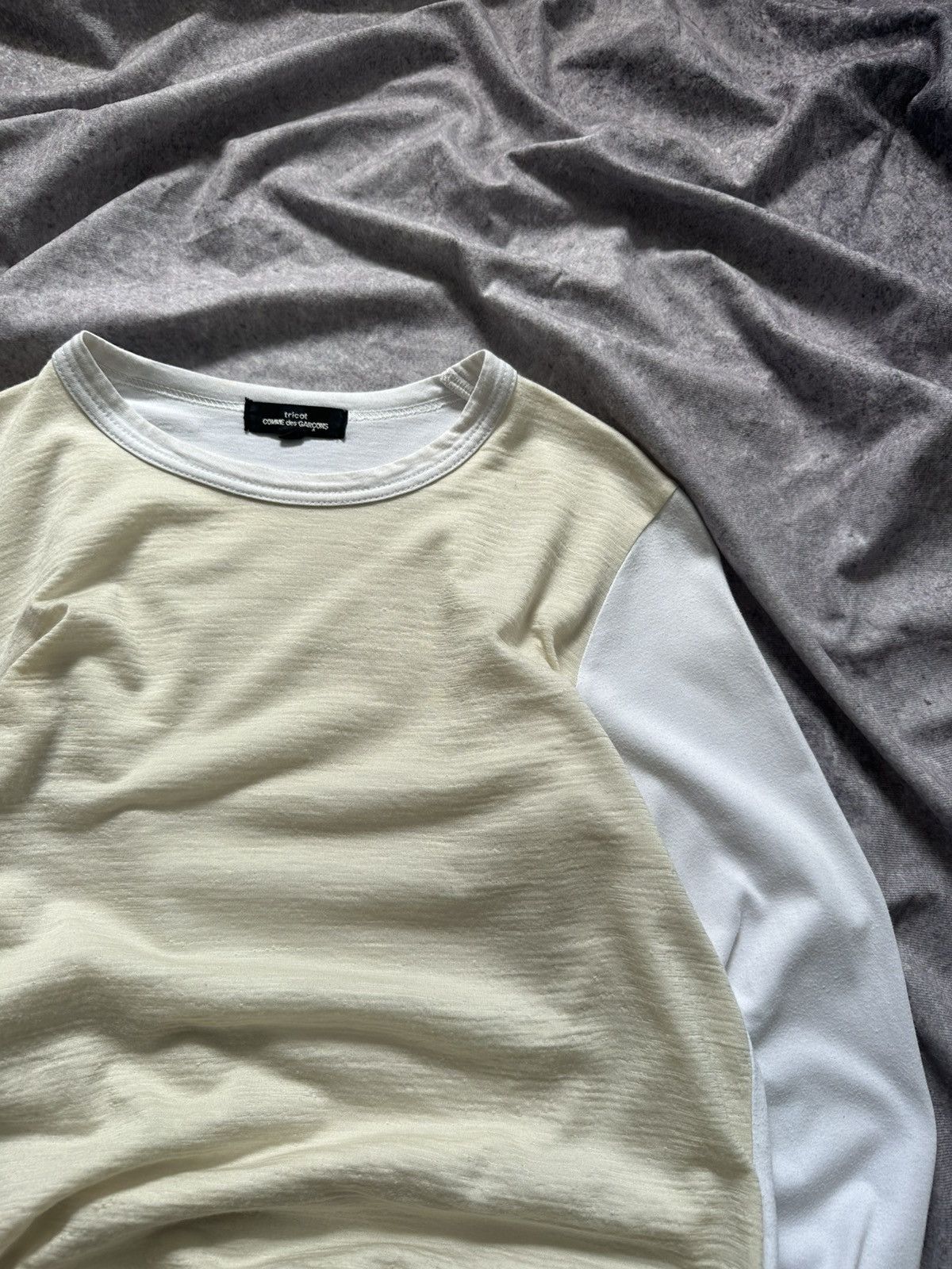 Tricot Comme des Garcons Tricot Comme Des Garcons Womens Off White Ruffle Sleeves Tee Size S / US 4 / IT 40 - 5 Thumbnail