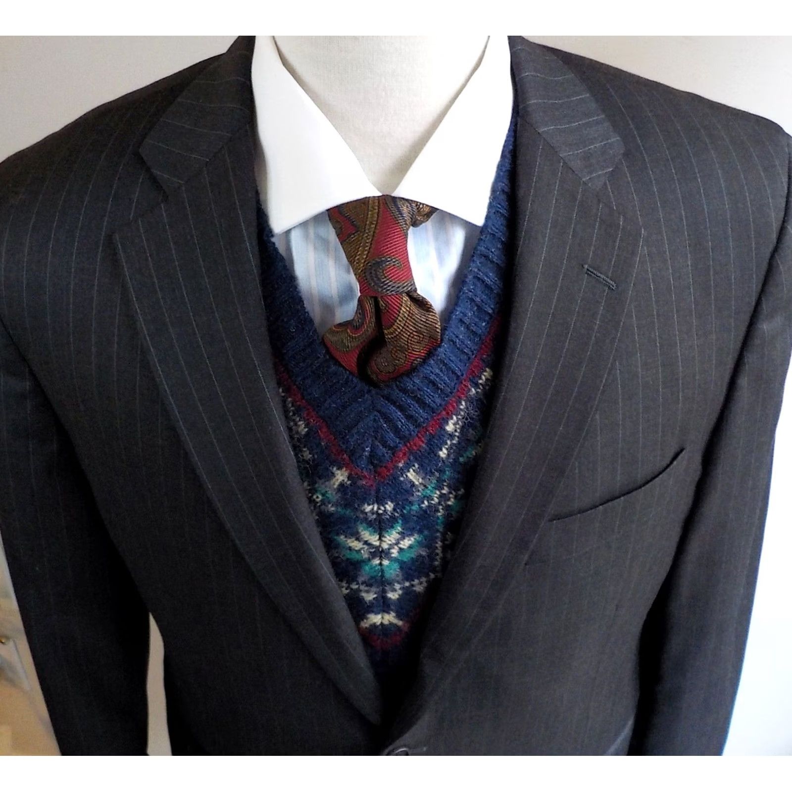 Brooks Brothers Brooks Brothers Madison Pinstriped Suit Gray Shirt? Size 40R - 2 Thumbnail