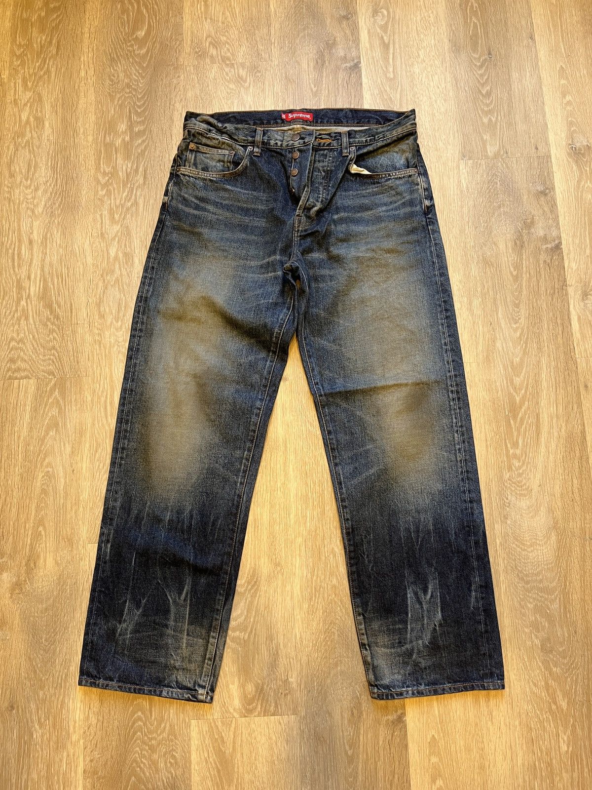 ☆絶版品☆ Supreme Distressed Selvedge Denim 32 - パンツ