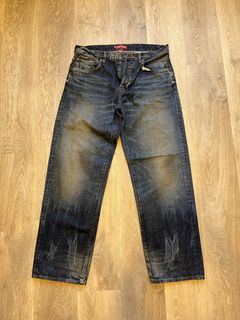 Supreme Supreme Distressed Loose Fit selvedge Jean | Grailed