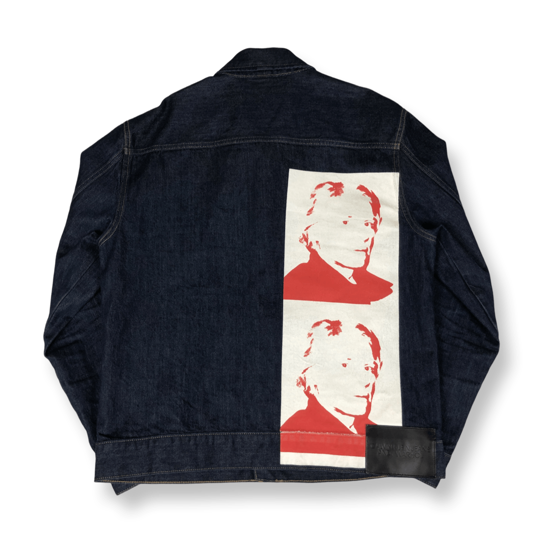 Raf Simons Rafsimons 19ss silhouette portrait leather denim jacket | Grailed