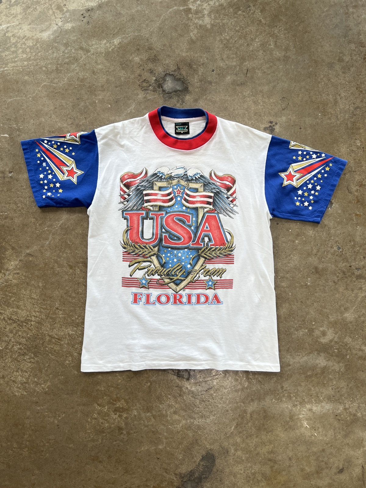 Vintage Vintage 90s USA Florida American Eagle Single Stitch Large Size US L / EU 52-54 / 3 - 2 Thumbnail