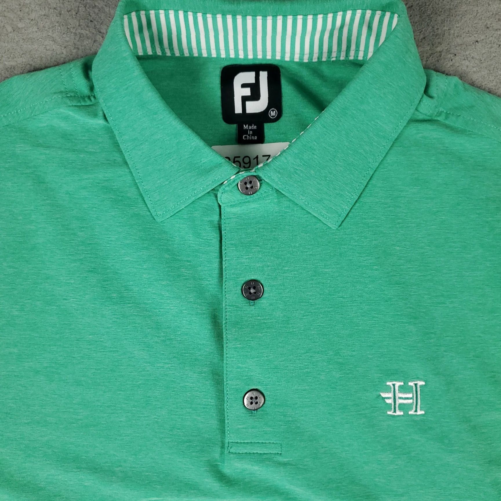 Footjoy FJ Polo Shirt Mens M Green Golf Casual Short Sleeve Shirt Size US M / EU 48-50 / 2 - 2 Thumbnail