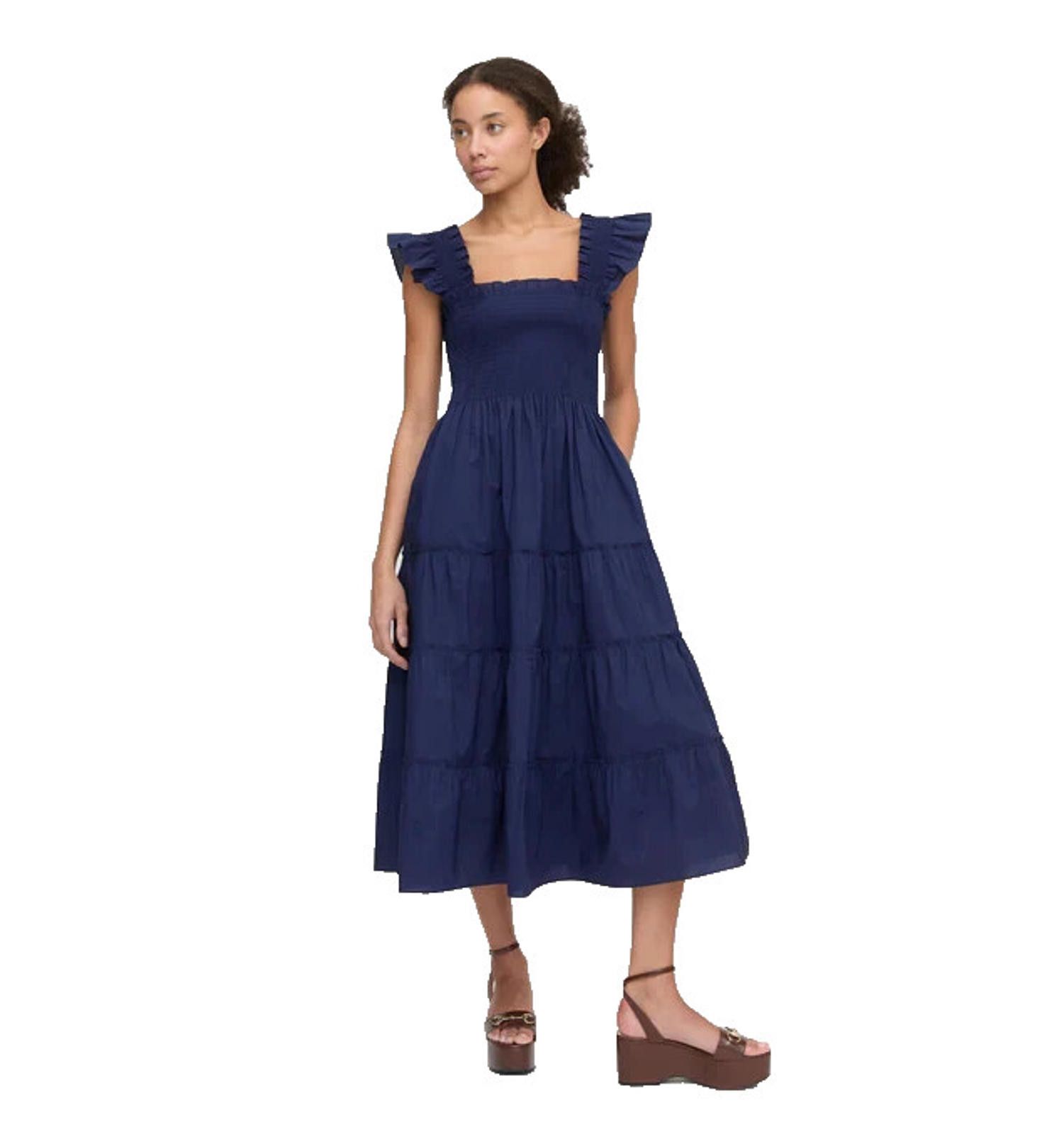 Designer Hill House Womens XS Navy Blue The Ellie Nap Dress Midi Maxi Size XS / US 0-2 / IT 36-38 - 1 Thumbnail