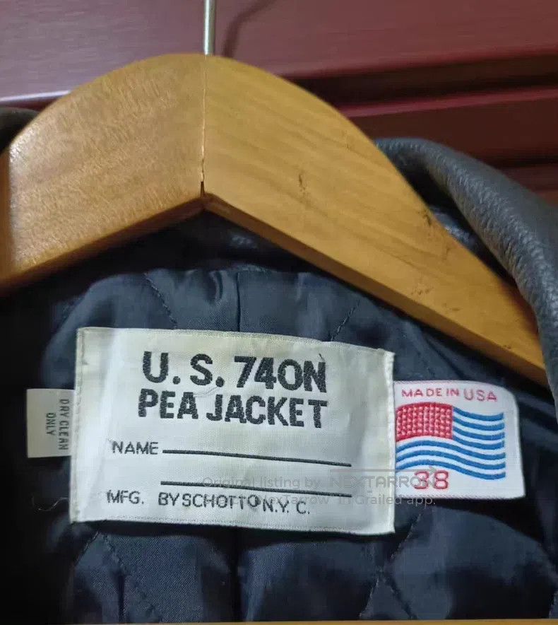 Schott Schott Navy 740 Leather Coat Size US XS / EU 42 / 0 - 5 Thumbnail
