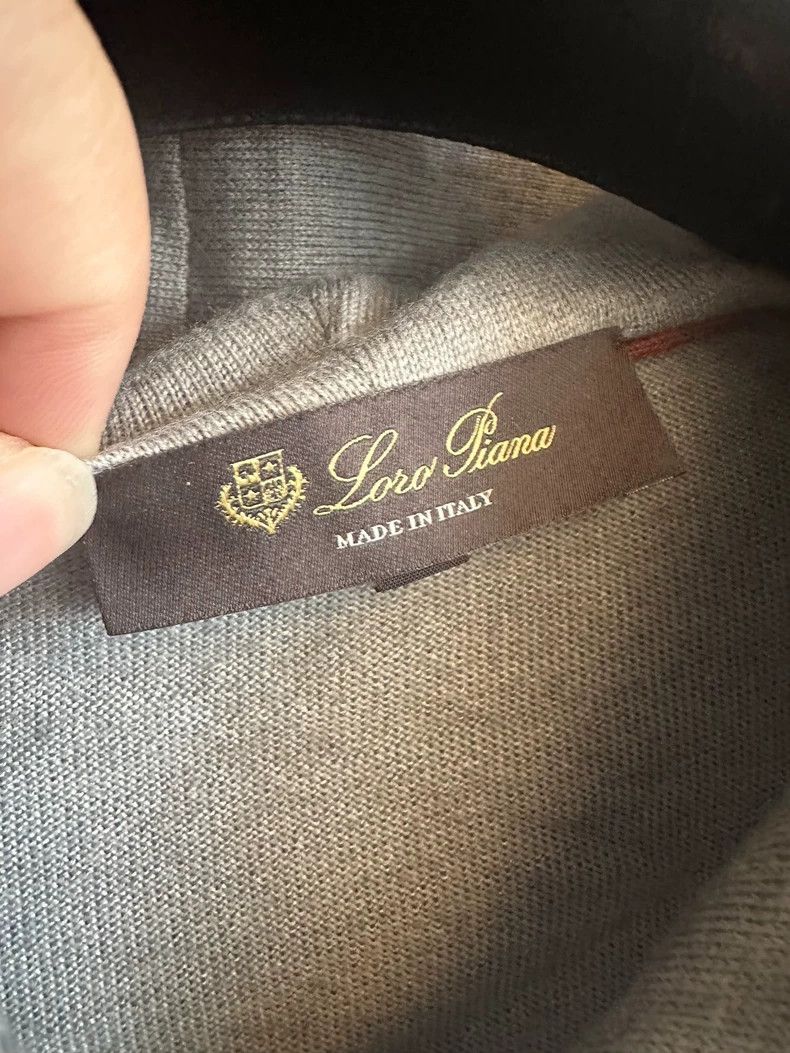 Loro Piana LORO PIANA Cashmere cotton knit cap sweater with zipper Size S / US 4 / IT 40 - 4 Thumbnail