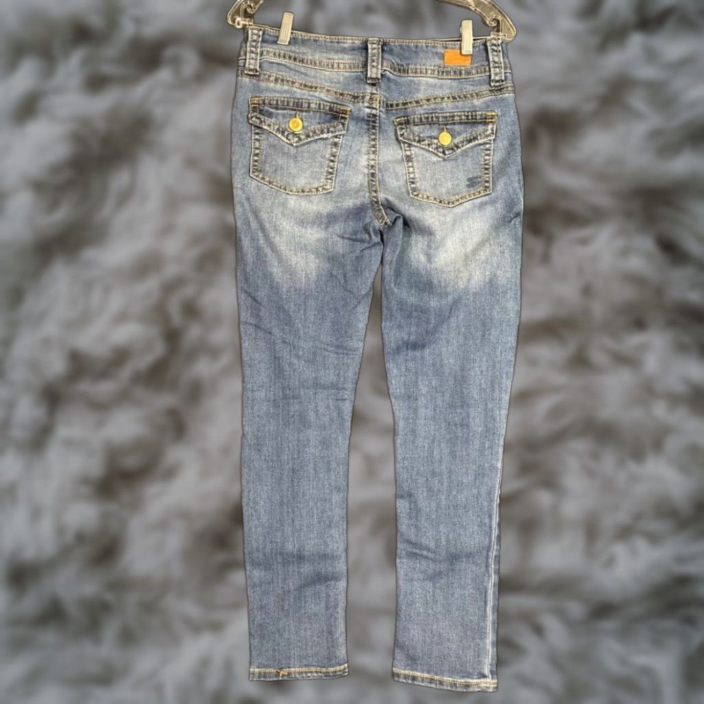 Vintage Seven7 Jeans Blue Skinny Mid Rise Denim Jeans Women's Size 4 Size 27" / US 4 / IT 40 - 1 Thumbnail