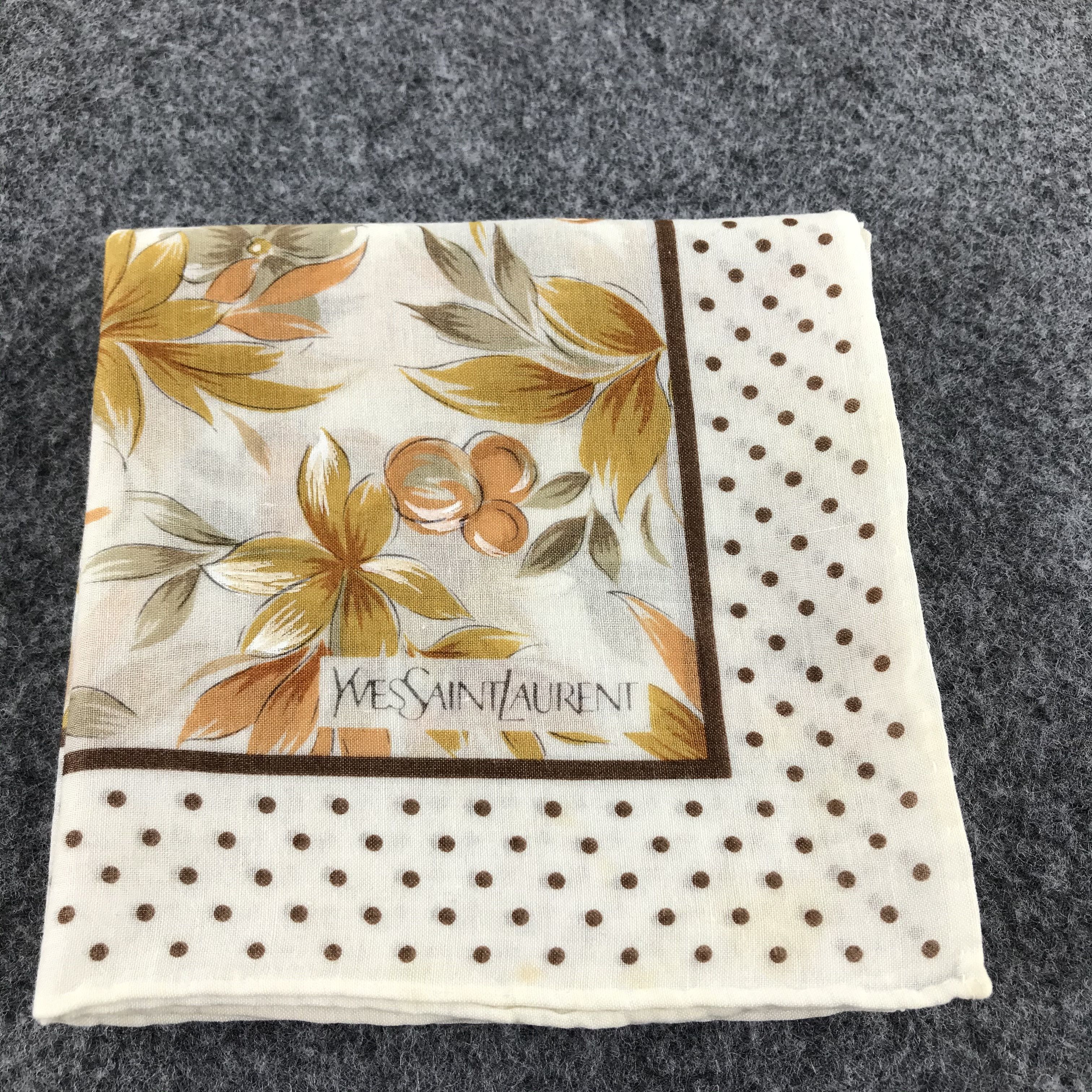 Yves Saint Laurent YSL Floral Handkerchief Neckerchief Bandana H459 Size ONE SIZE - 11 Thumbnail