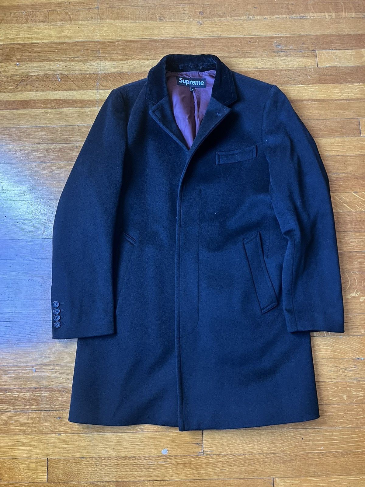 image of Loro Piana Over Coat in Black, Men's (Size Medium)