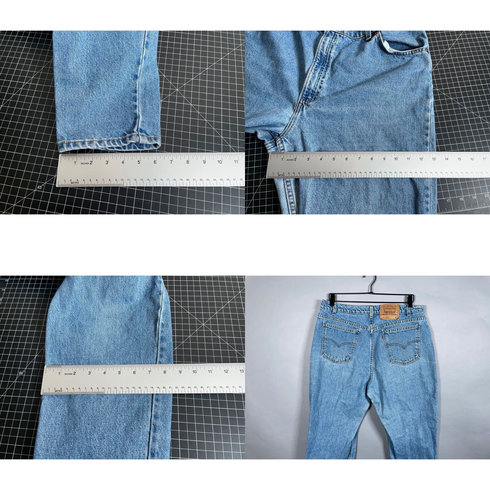 Levi's VINTAGE Levi's 90s Women's Relaxed Fit Tapered Leg Jeans 18W (35 x 30) Blue Orange Tab Classic Size 40" / US 18 - 8 Thumbnail