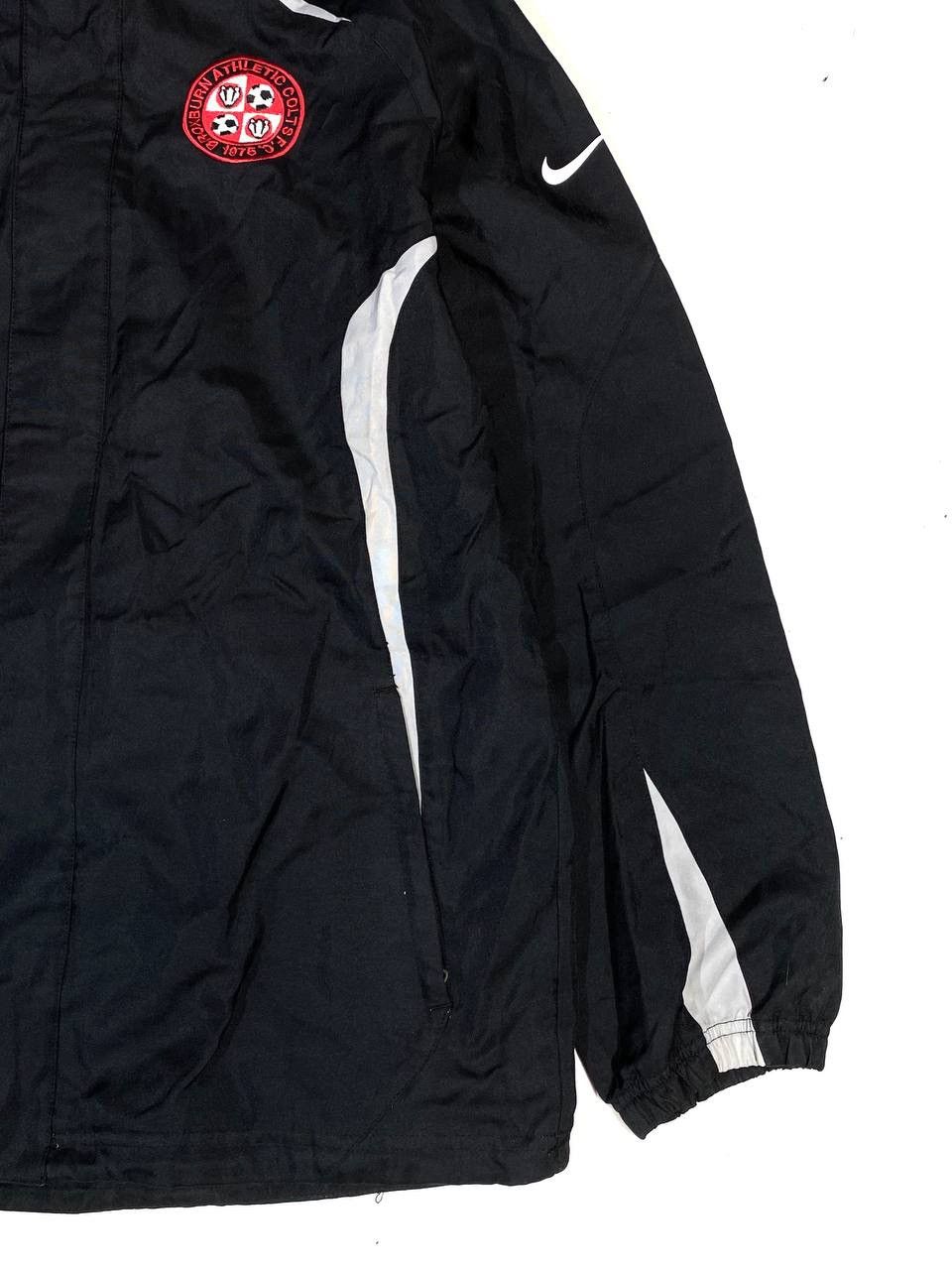 Nike × Vintage 90s Nike Team Retro Hooded Track Jacket Swoosh Logo Rare Size US L / EU 52-54 / 3 - 9 Thumbnail