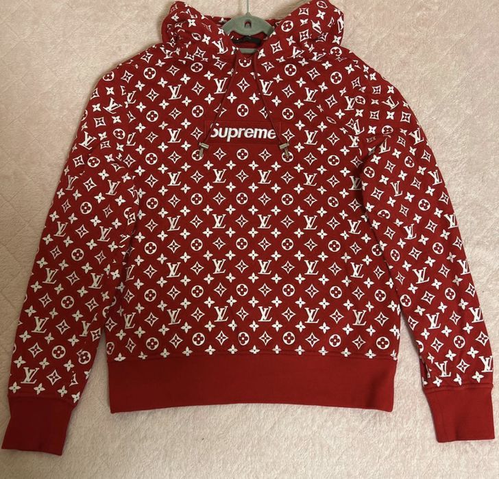 real Supreme x Louis Vuitton Box Logo Hooded Sweatshirt size