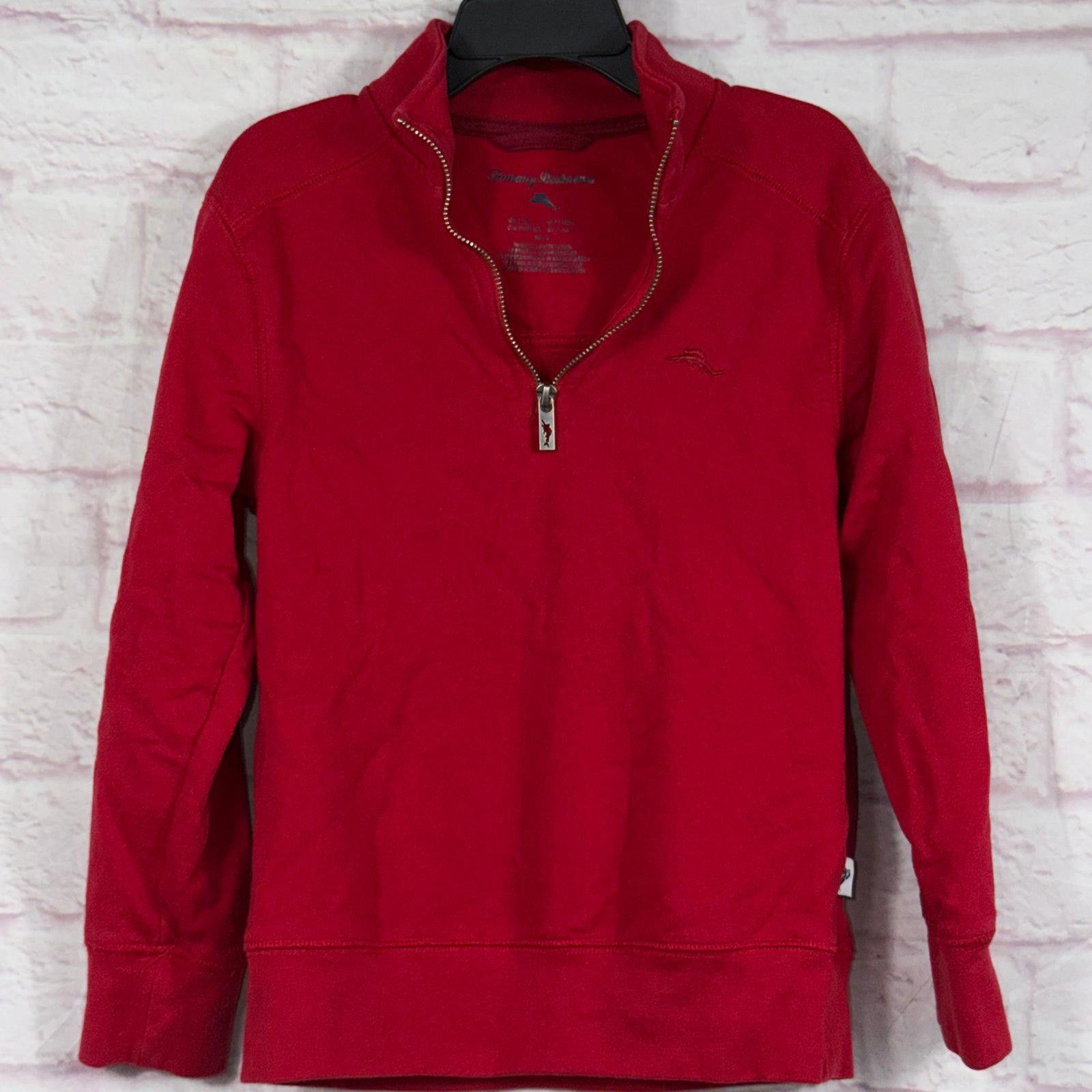 Tommy Bahama Tommy Bahama Boys Red Half-Zip Sweater Size 6 Size US XXS / EU 40 - 1 Thumbnail