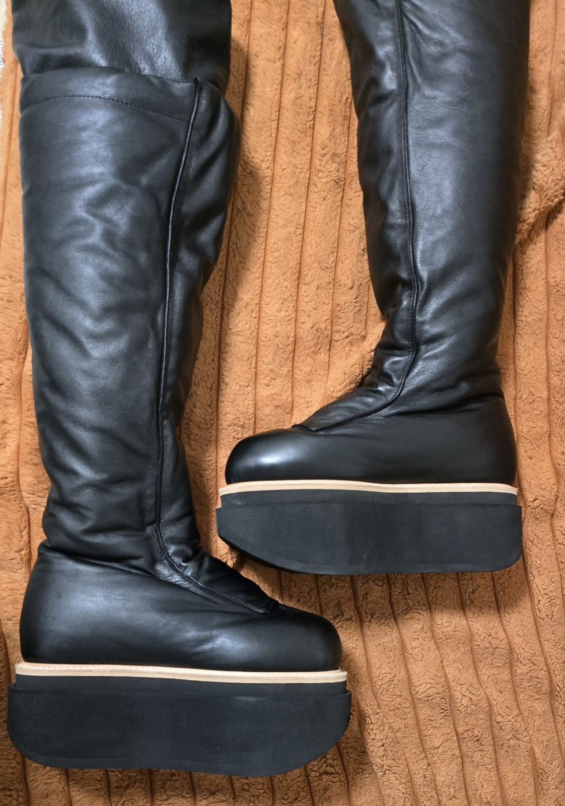 Sacai Sacai Leather Over The Knee Platforms Boots Size eu 39 Size US 9 / IT 39 - 15 Thumbnail