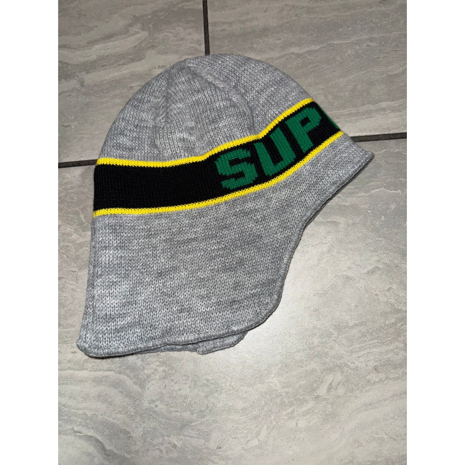 Supreme Supreme earflap Beanie Grey OS New | Grailed