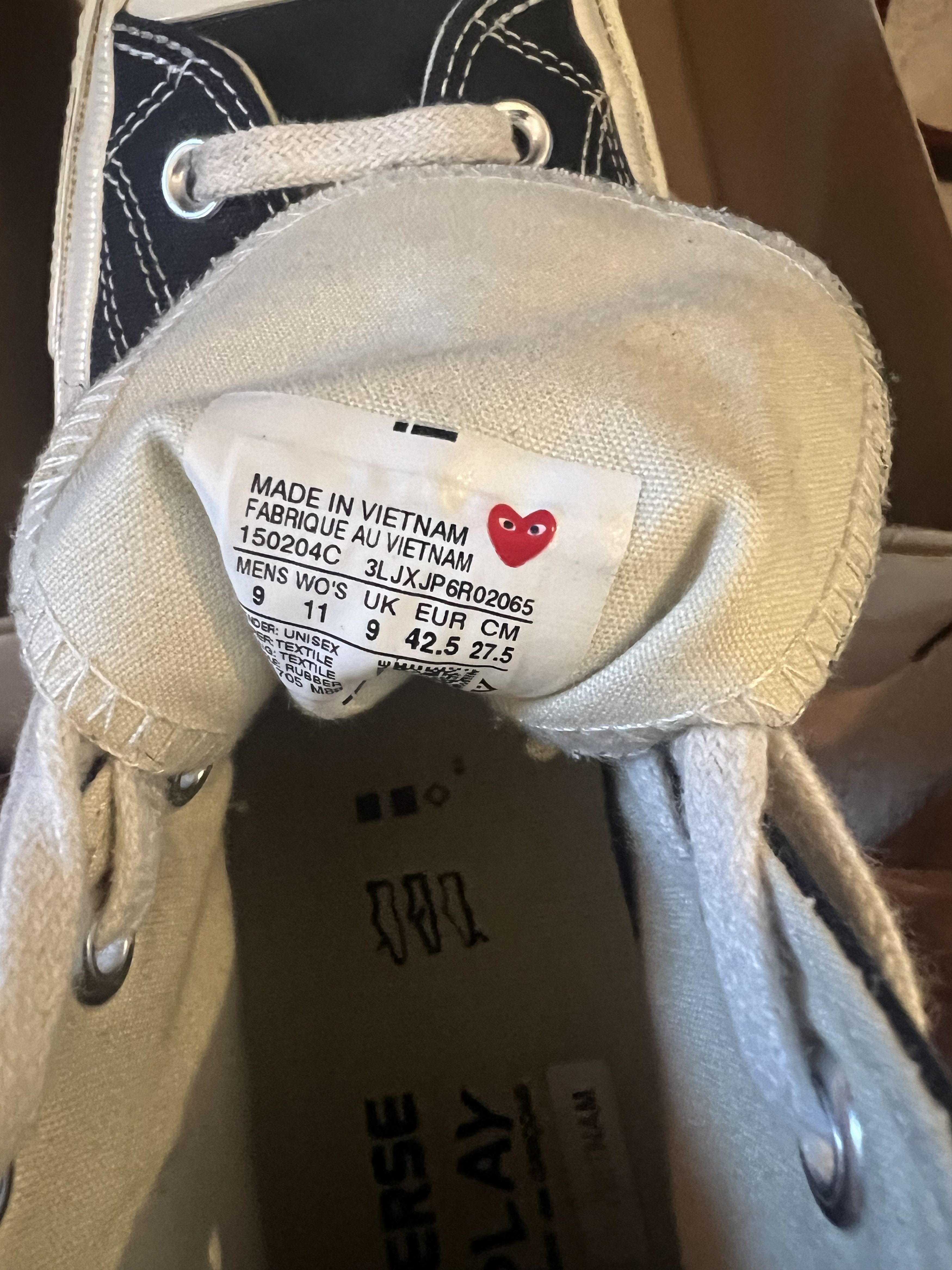 Comme des Garcons PLAY cdg play hi top converse sneakers Size US 9 / EU 42 - 8 Thumbnail