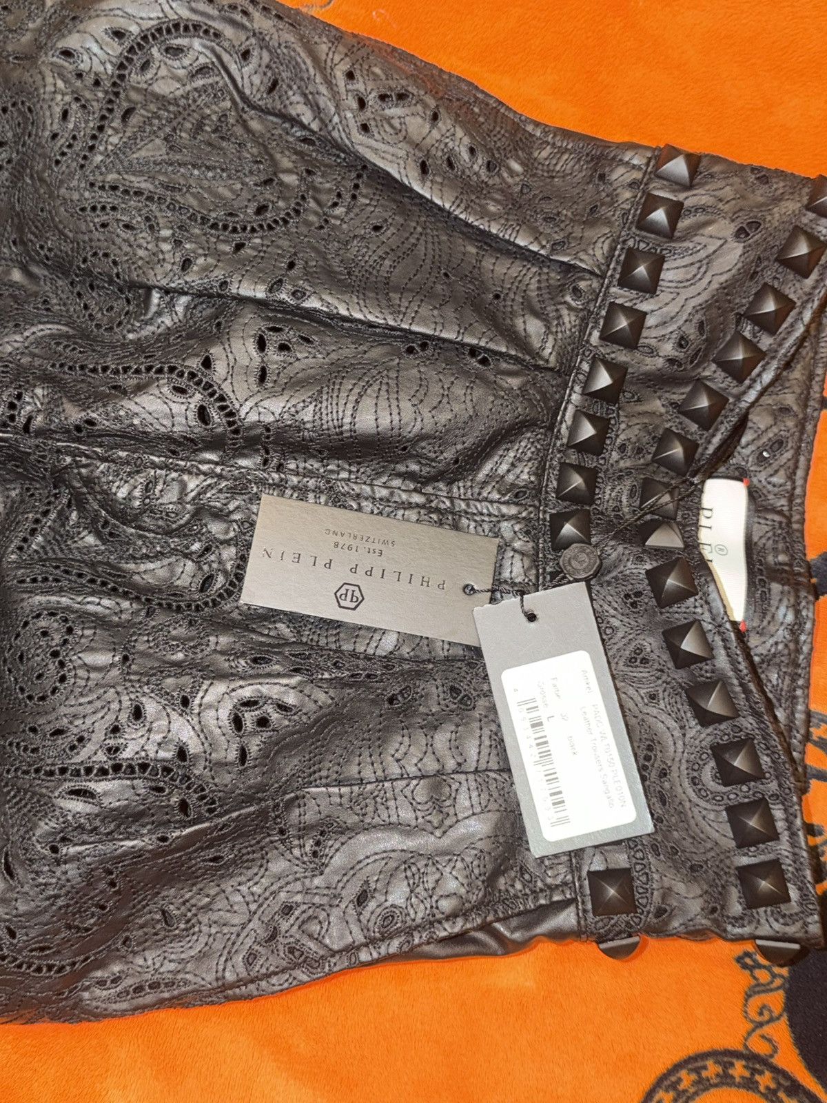 Philipp Plein Philipp Plein Rare Piece Leather Troussers Sangalo Size 25" / US 0 / IT 36 - 5 Thumbnail