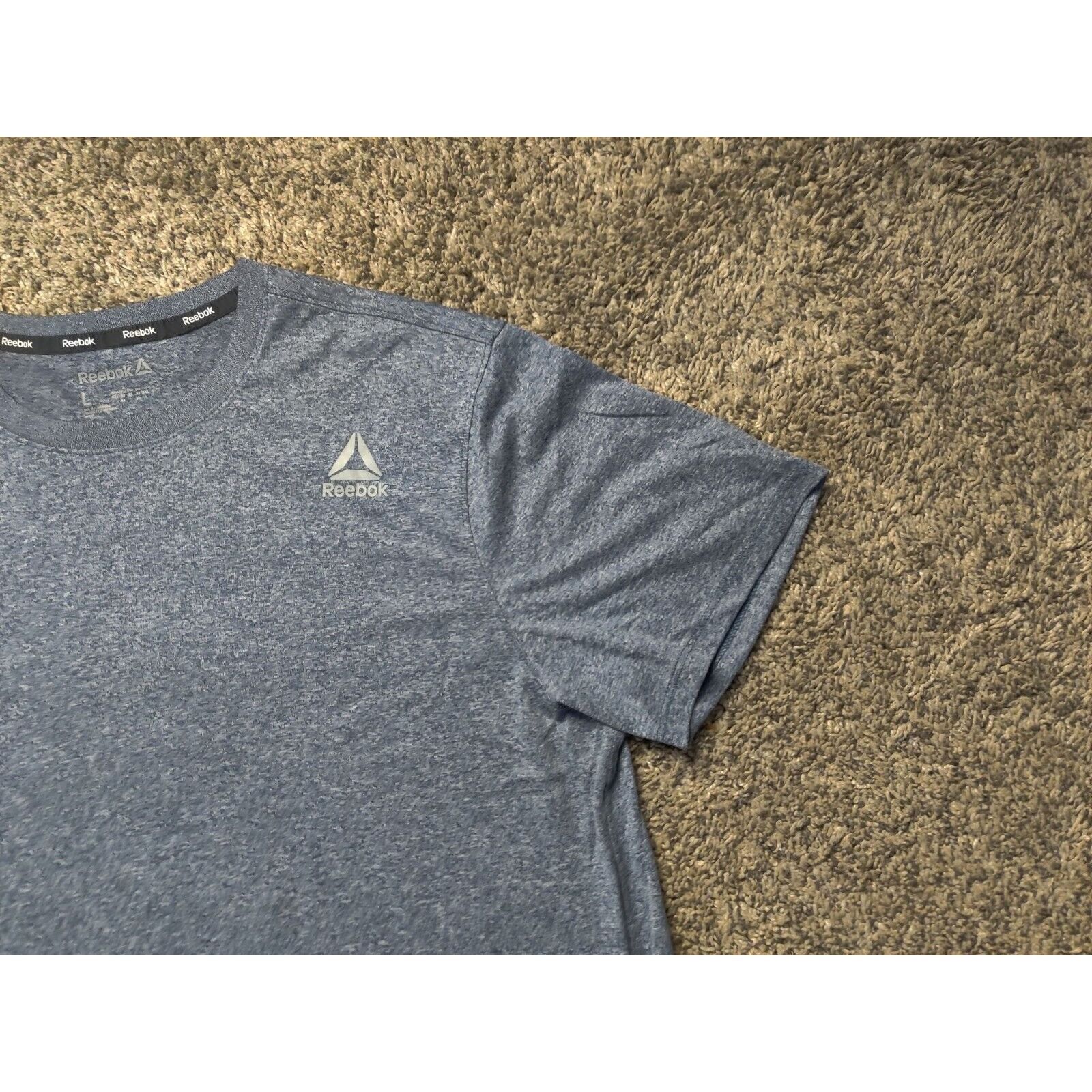 Reebok Reebok Shirt Adult Mens Large Solid Blue Activewear Short Sl Size US L / EU 52-54 / 3 - 4 Thumbnail