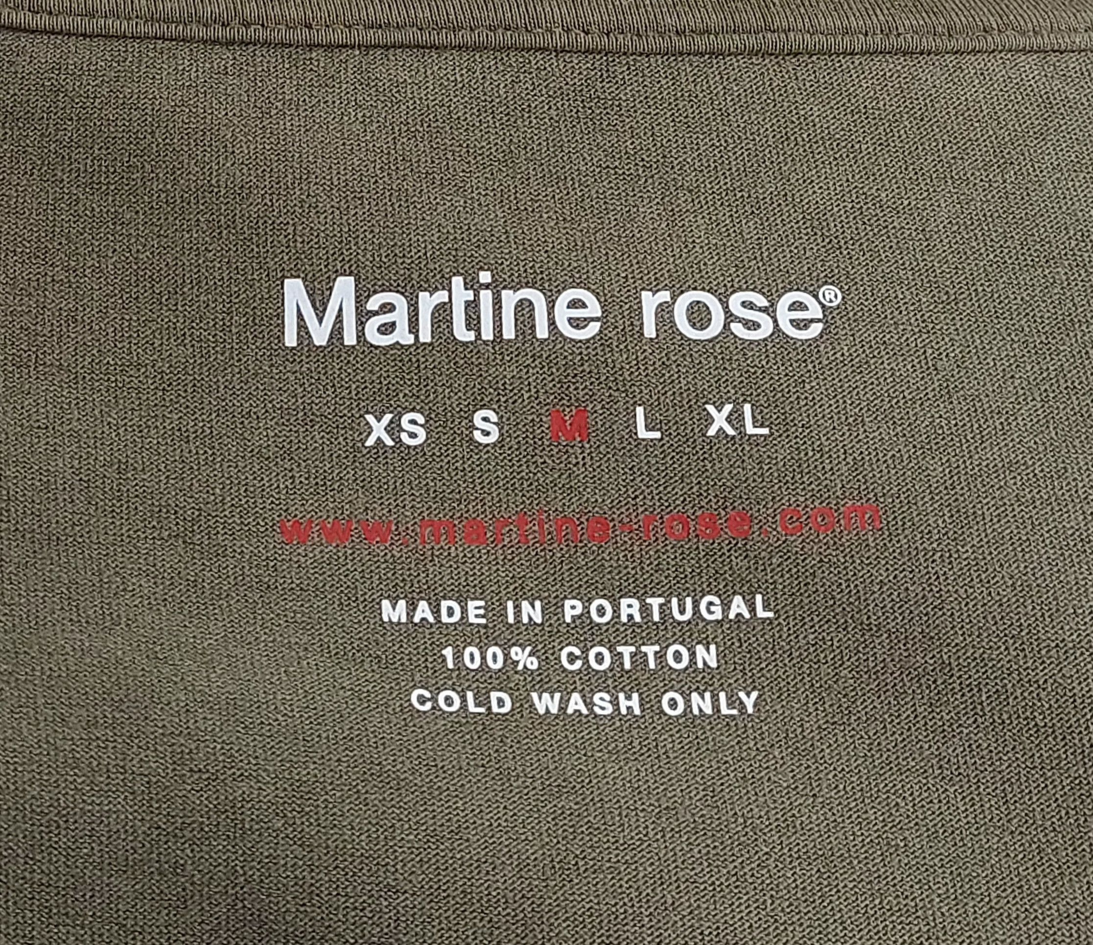 Martine Rose local hero patch cotton tshirt - khaki green M Size US M / EU 48-50 / 2 - 3 Thumbnail