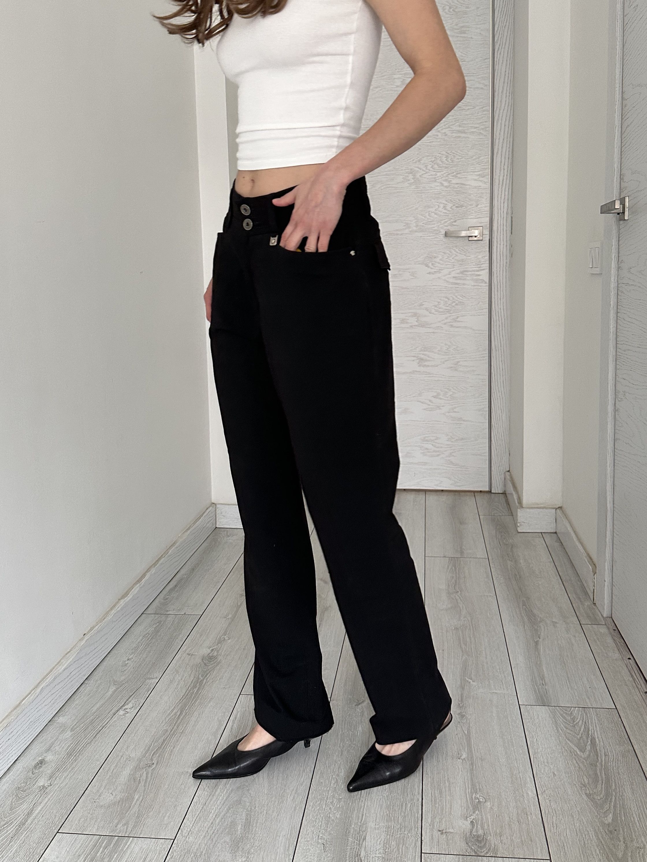 Versace Vintage Versace Jeans Couture Black Pants Trousers Size 34" / US 12 / IT 48 - 4 Thumbnail