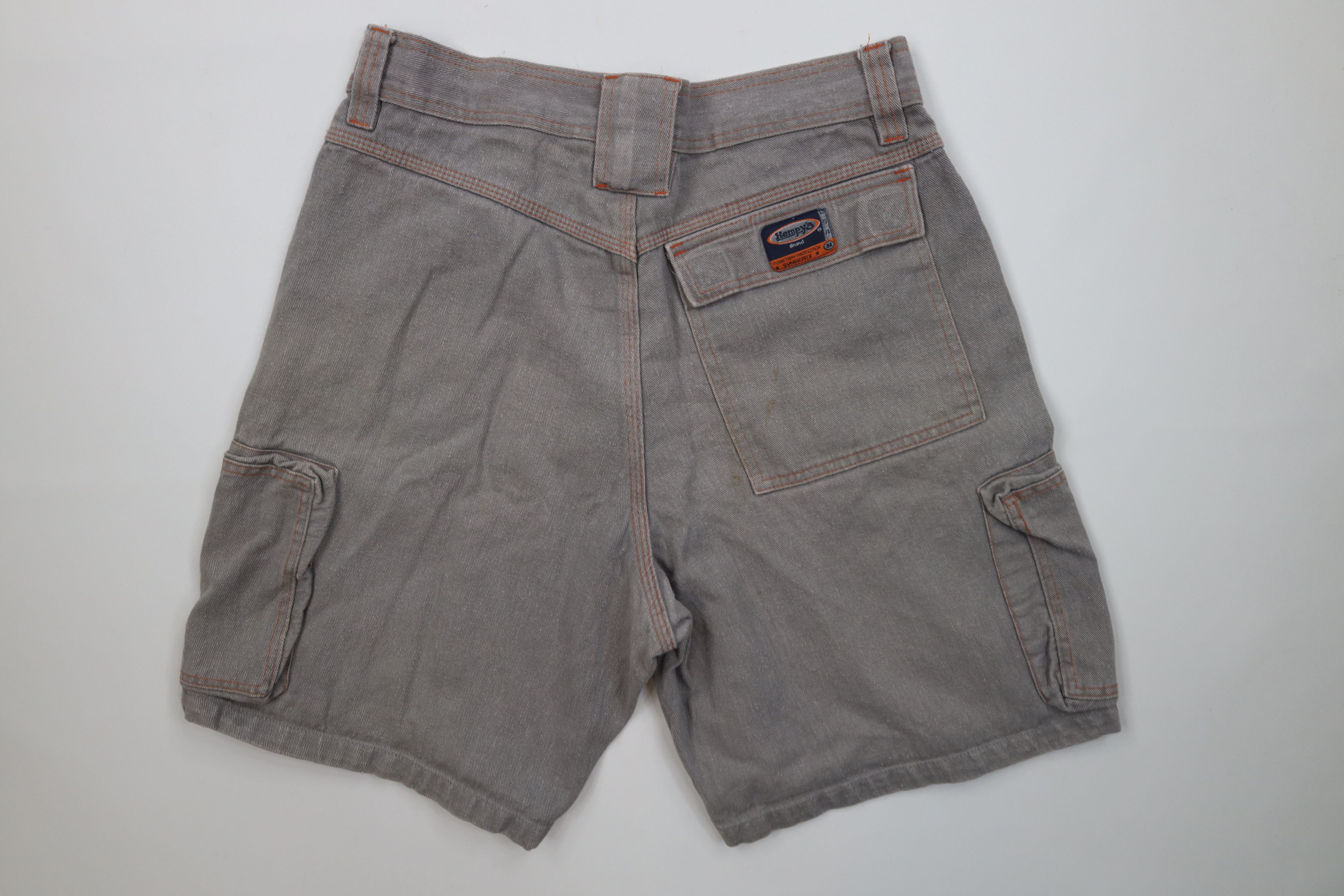 Vintage Vintage 90s Y2K Streetwear Skateboard Cargo Shorts Gray Size US 34 / EU 50 - 9 Thumbnail