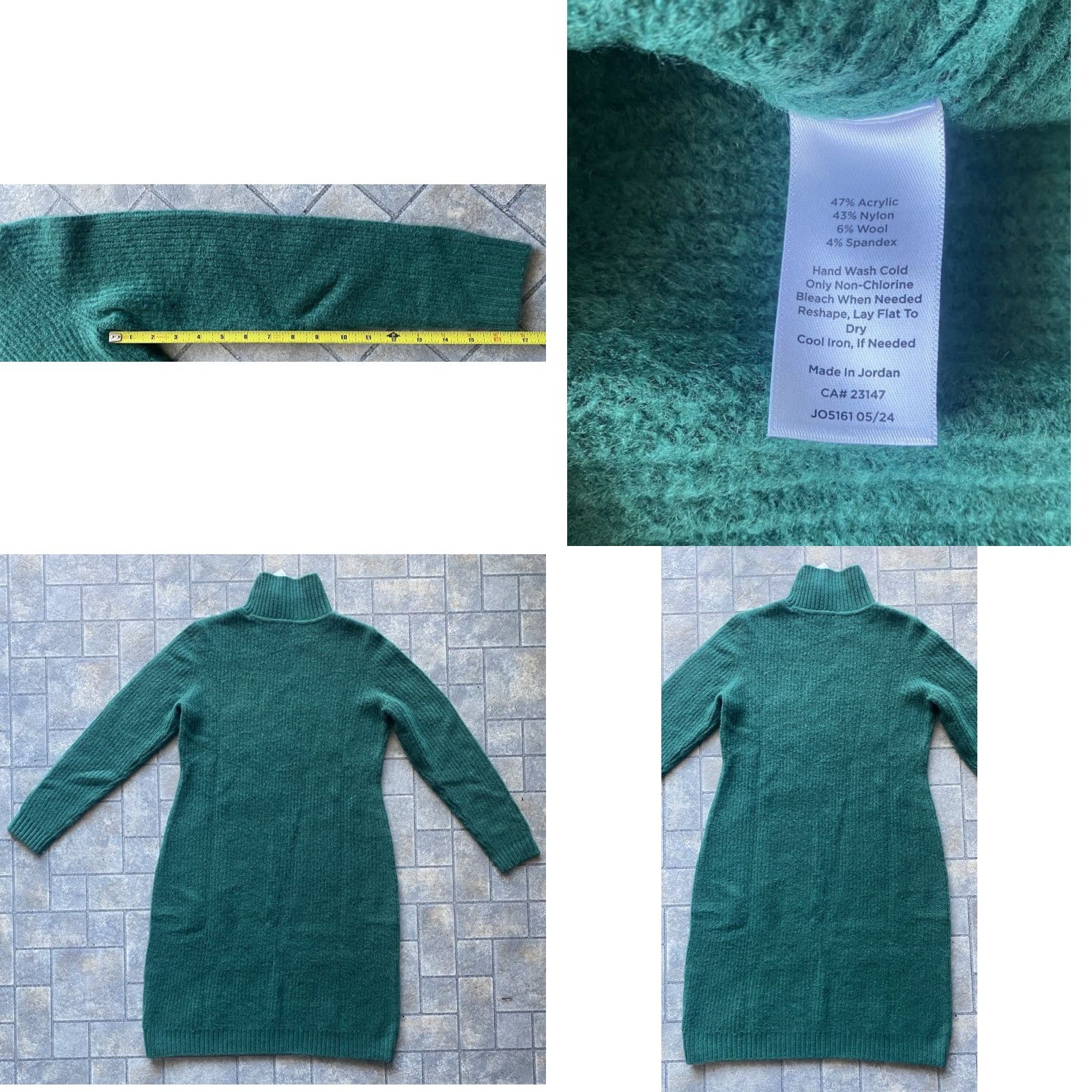 Talbots VINTAGE? Wait it's NWT New Talbots Ribbed Turtleneck Sweater Dress Green Women’s Large Size L / US 10 / IT 46 - 9 Thumbnail
