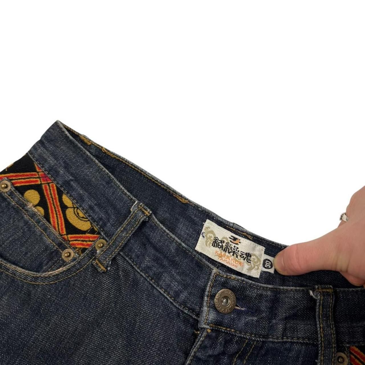 Karakuri Tamashii Karakuri Tamashii Embroidered Koi Japanese Jeans - Waist 30 Size US 30 / EU 46 - 4 Thumbnail