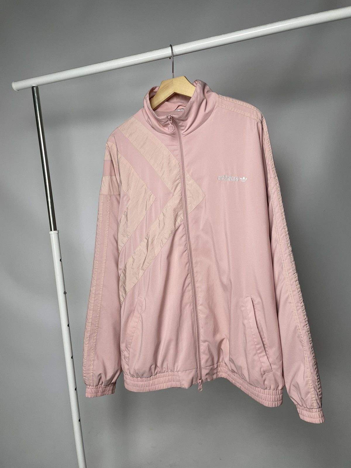 Adidas Adidas 🌸 Vintage Pink Nylon Olympic Track Suit Jacket Size US XL / EU 56 / 4 - 5 Thumbnail