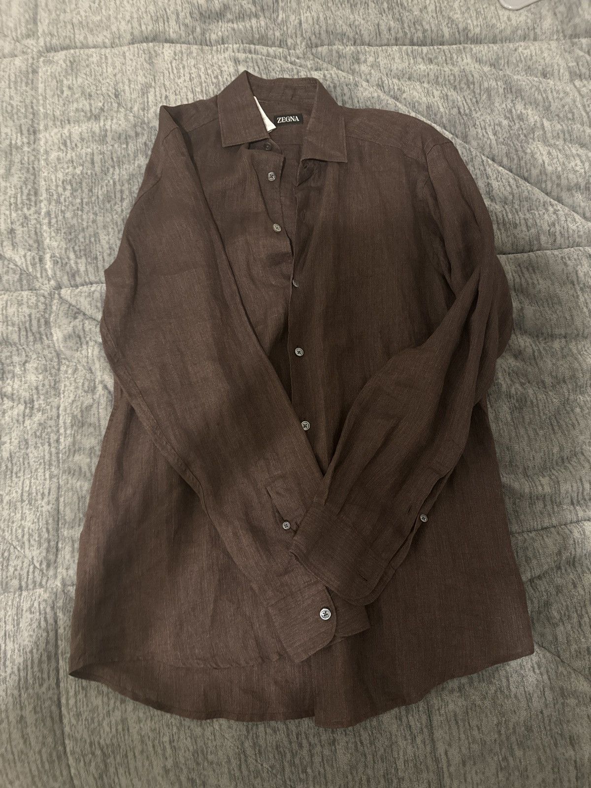 Ermenegildo Zegna × Z Zegna Zegna Cashco Shirt Button Up Size US S / EU 44-46 / 1 - 4 Thumbnail