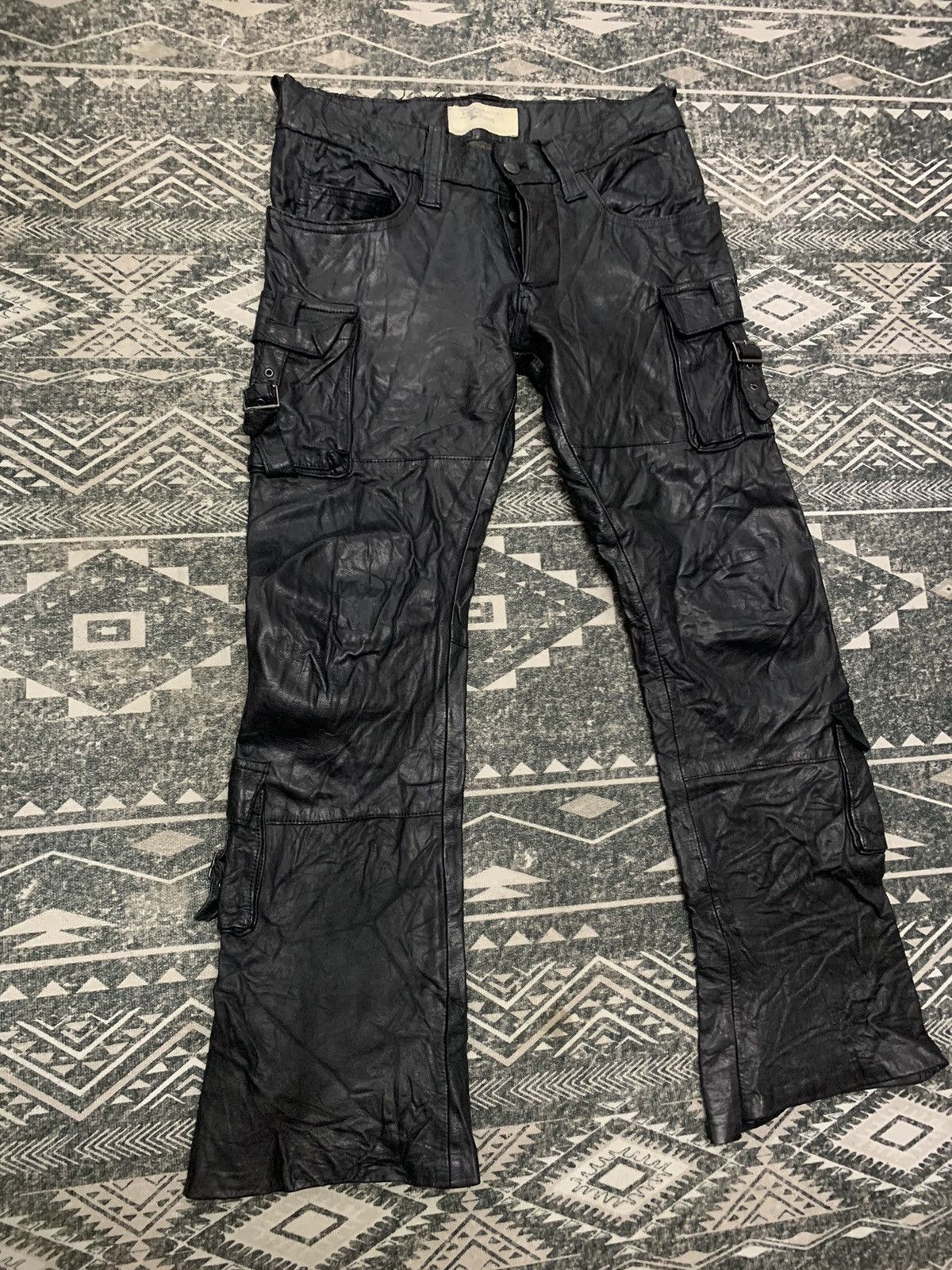 FranCisT MOR.K.S 90s FRANCIST MOR.K.S LEATHER CARGO FLARE Size 30" / US 8 / IT 44 - 3 Thumbnail