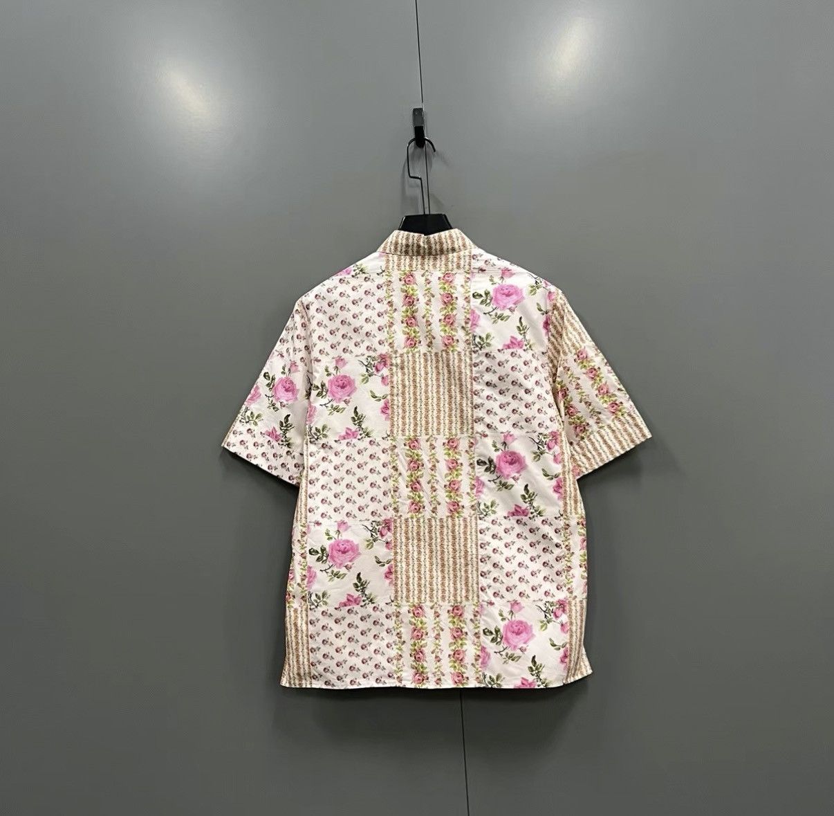 Dior Dior Striped Floral Spliced Short-Sleeve Shirt J41 Size US M / EU 48-50 / 2 - 2 Thumbnail