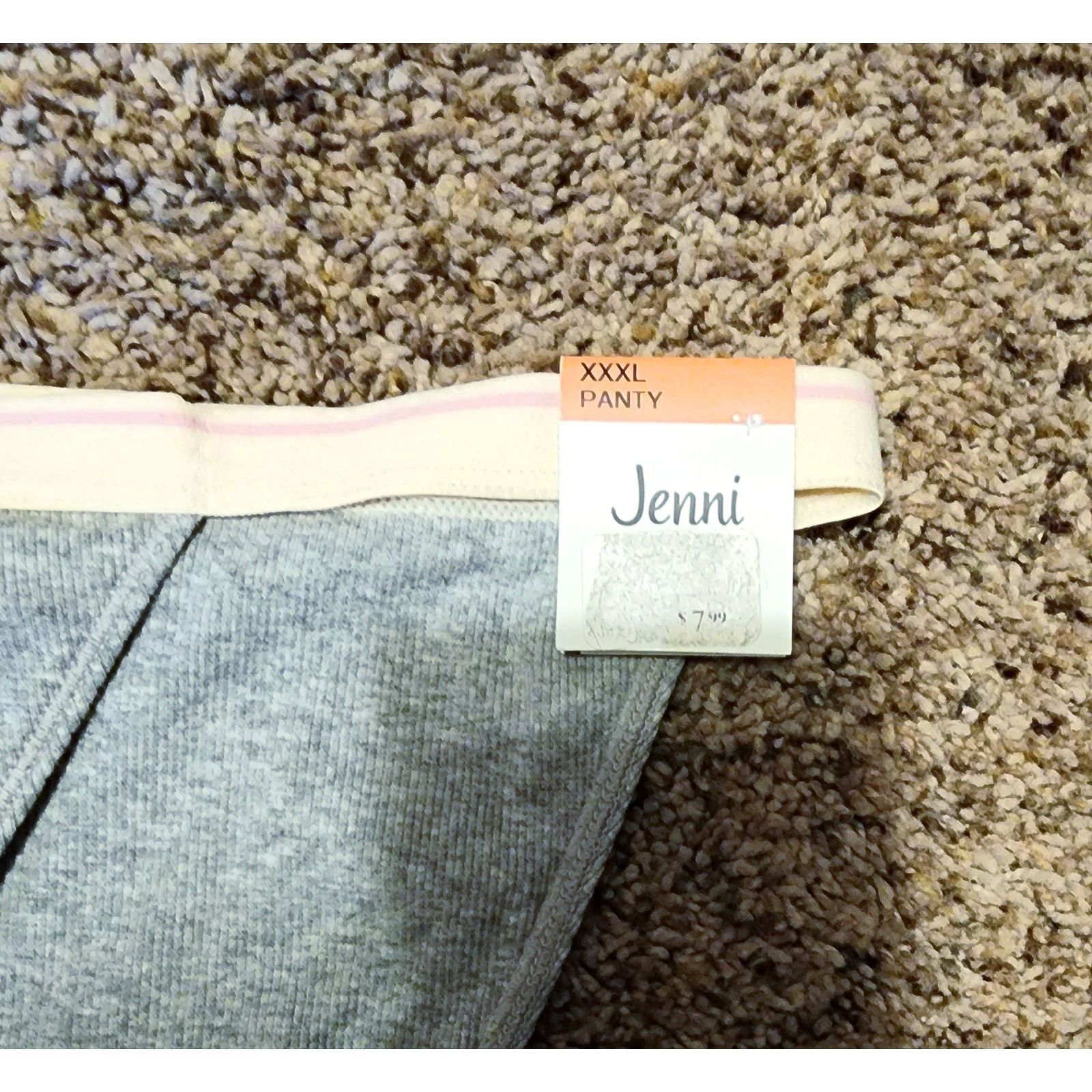 Other Jenni Womens Lingerie Hipster Panty Gray ribbed cotton XXXL Size ONE SIZE - 3 Thumbnail