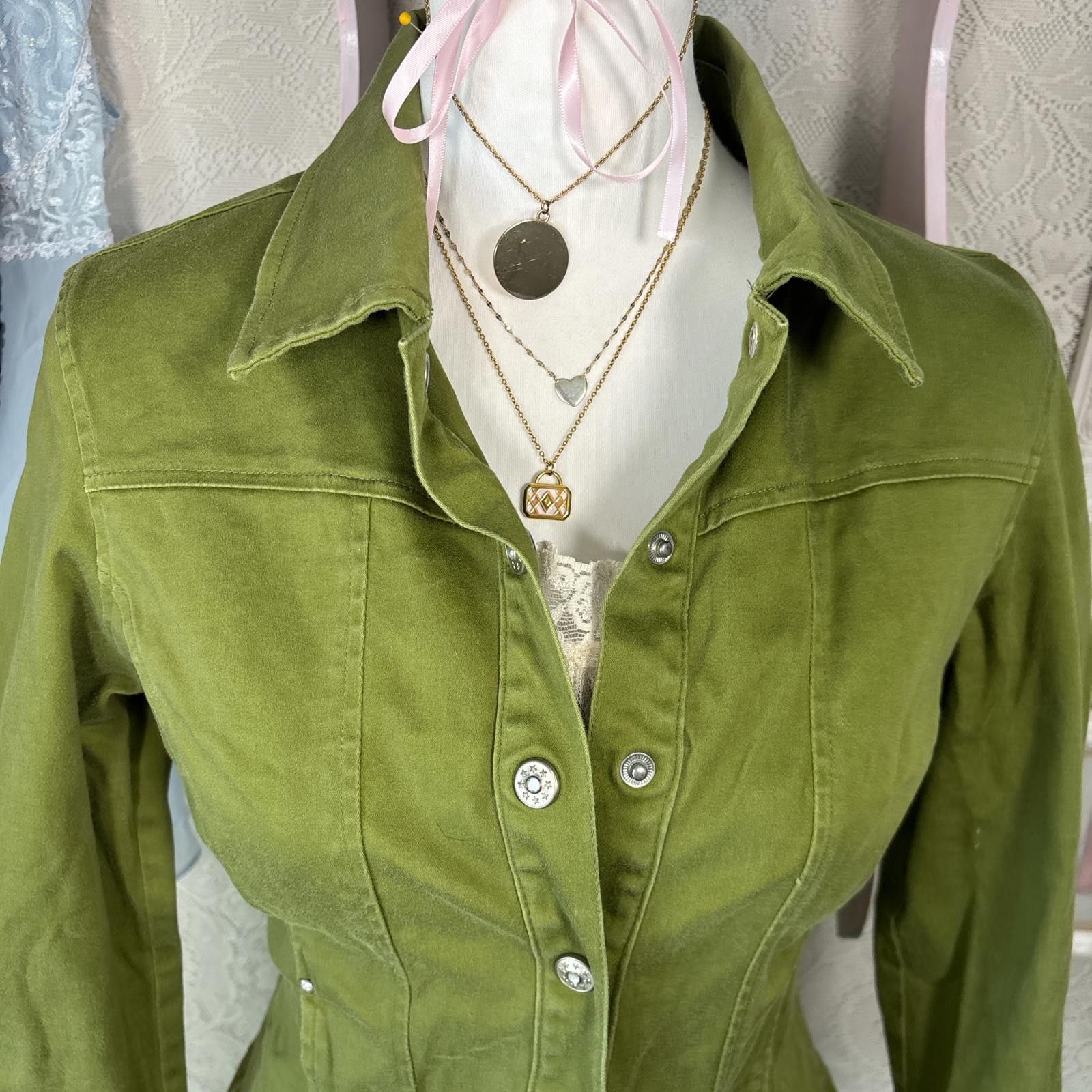 Other y2k fitted structured green layering jacket Size M / US 6-8 / IT 42-44 - 4 Thumbnail