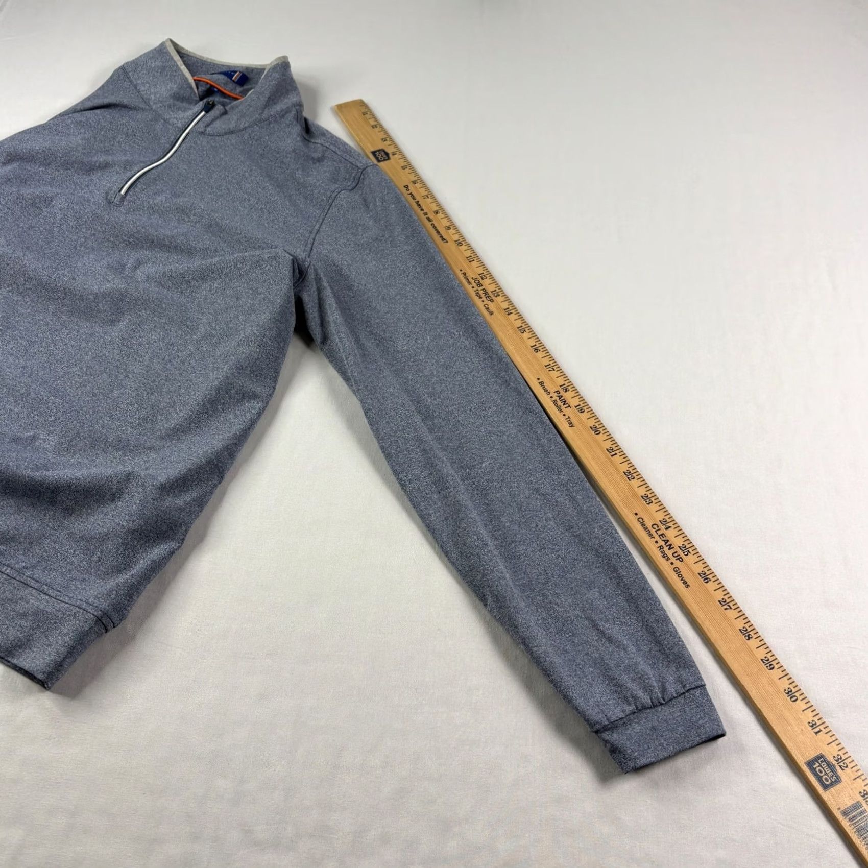 Vintage Stitch Shirt Mens M Blue 1/4 Zip Pullover Breathable Golf Activewear Casual Mock Neck Logo Polyester Regular Long Sleeve Size US M / EU 48-50 / 2 - 5 Thumbnail