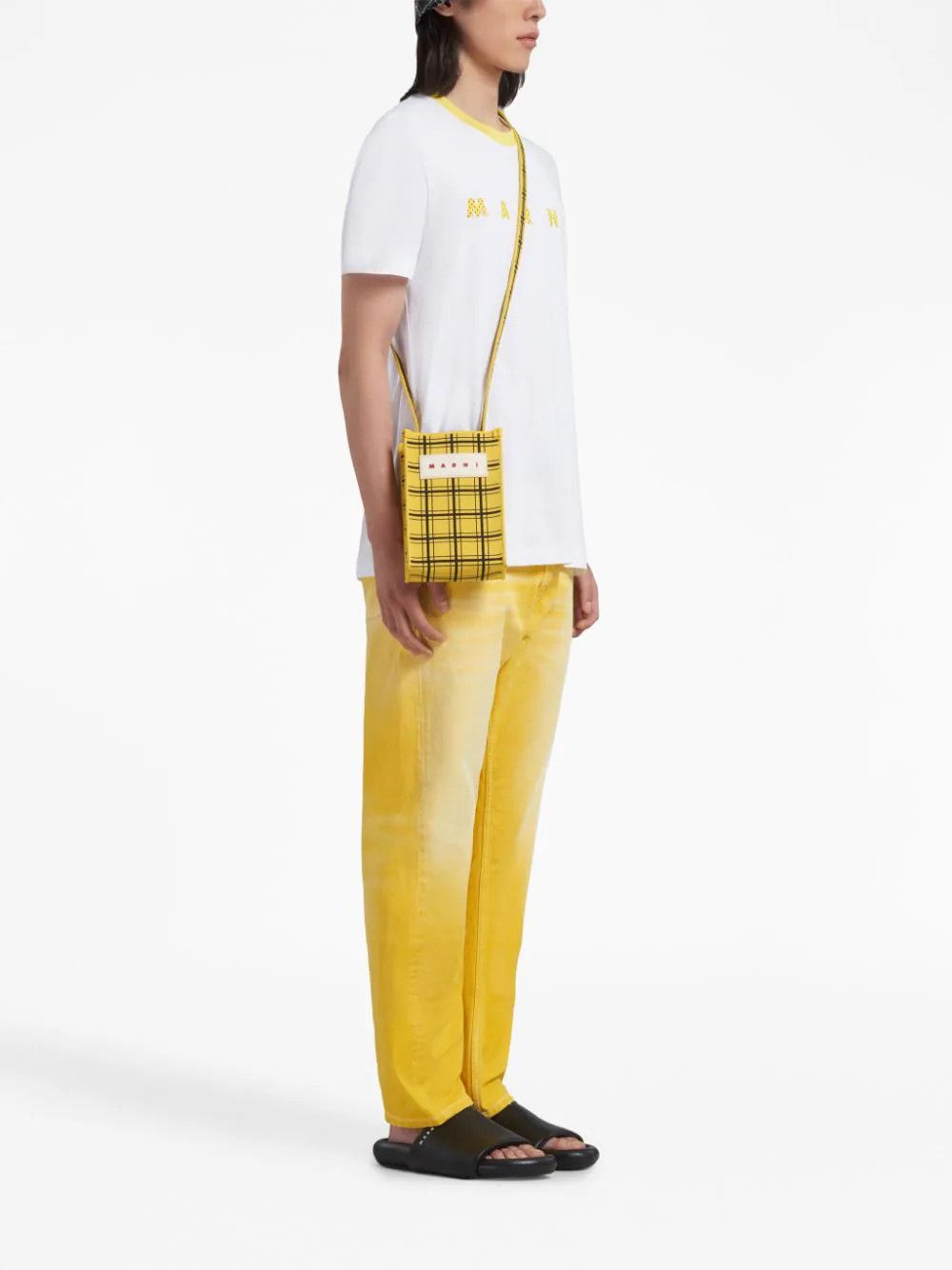 Marni o1srvl11e0724 Denim Trouser in Yellow Size US 33 - 3 Thumbnail