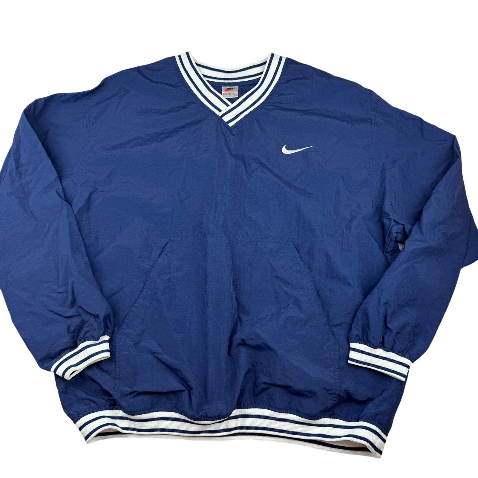 Nike Vintage Nike Pullover Windbreaker Jacket XL Navy Blue Size US XL / EU 56 / 4 - 1 Thumbnail