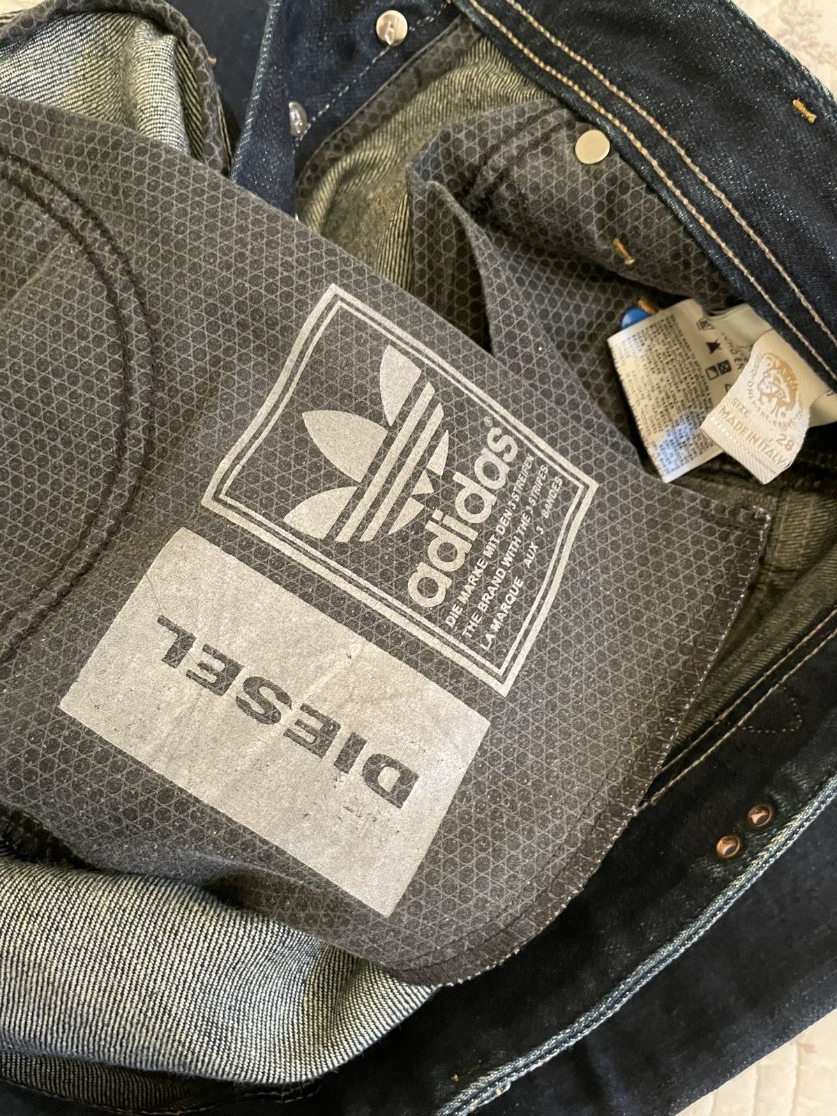 Diesel Diesel x Adidas ADI-POIAK wash navy jeans Size US 28 / EU 44 - 8 Thumbnail