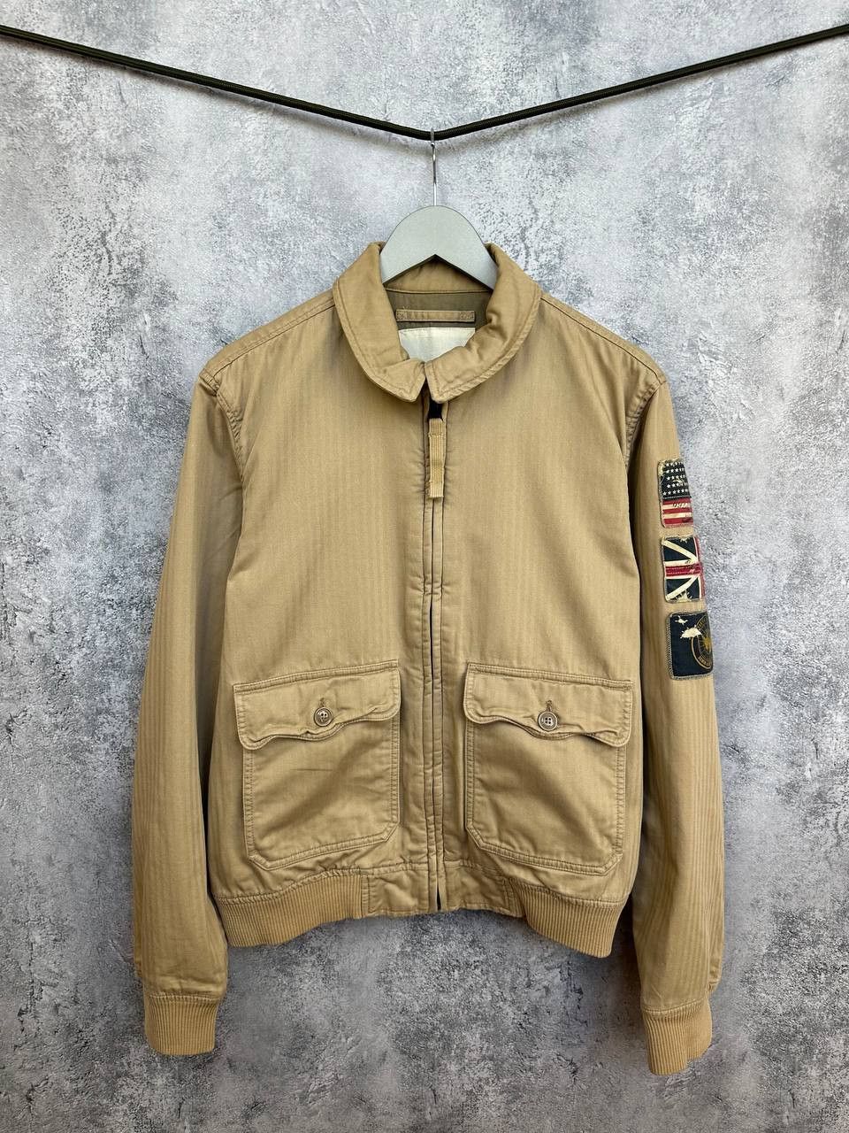 Denim & Supply Ralph Lauren Denim & Supply Ralph Lauren Bomber Jacket Herringbone Flags Size US M / EU 48-50 / 2 - 1 Thumbnail