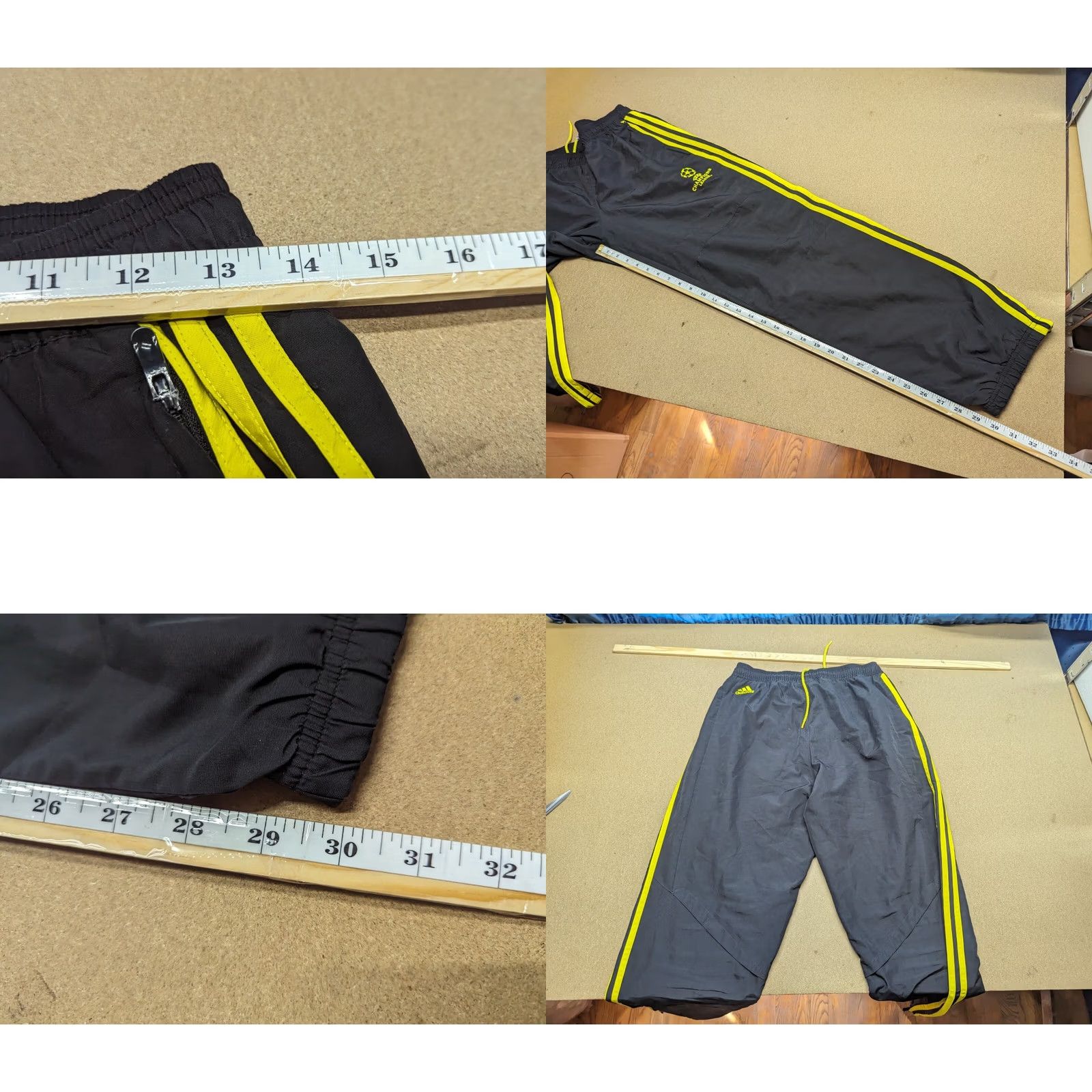 Adidas Adidas Chelsea 2012 Pants Small Training Champions League Black Yellow Football Unisex Adults S Size US 29 - 10 Thumbnail