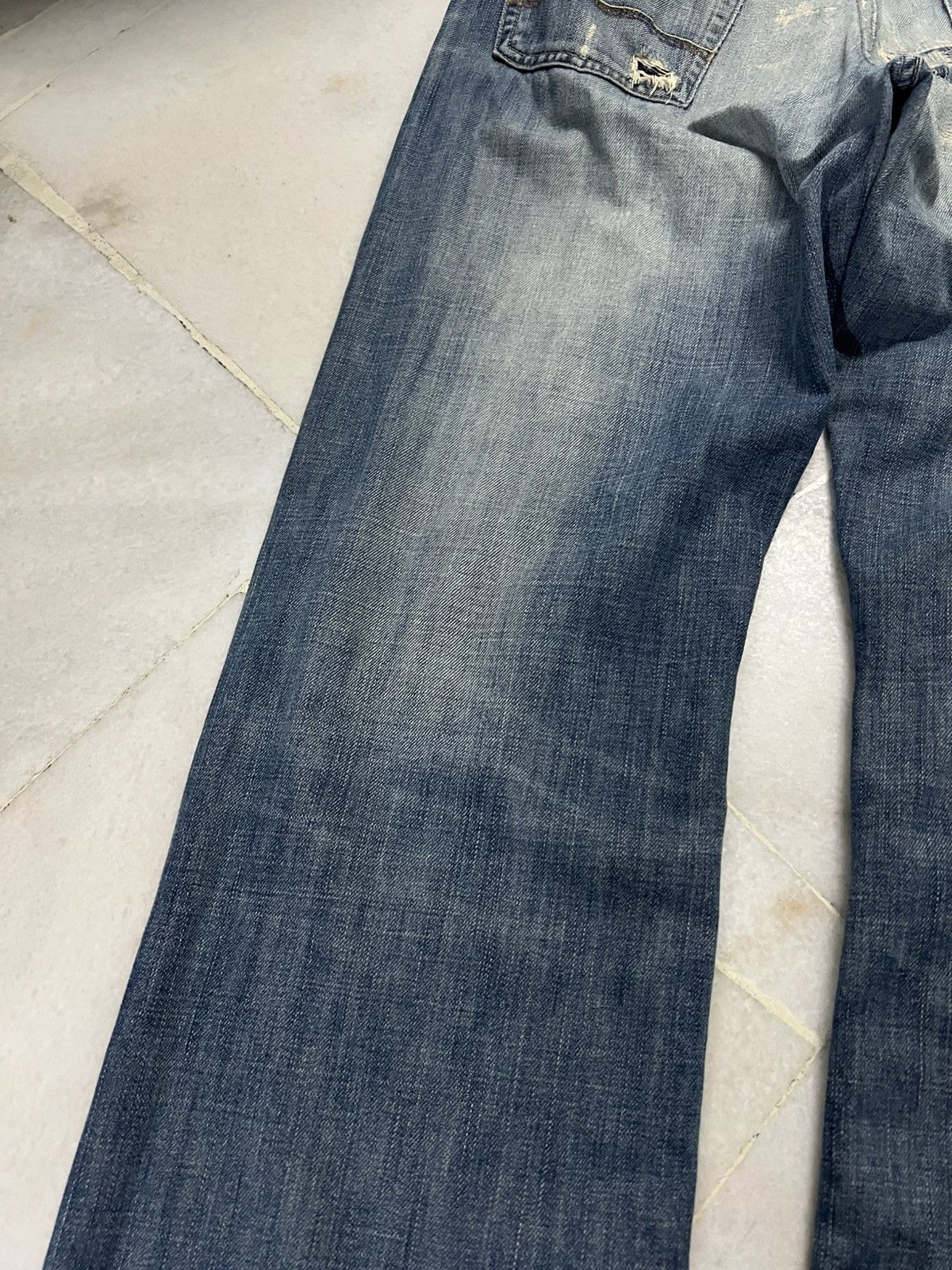Japanese Brand 💥Flare💥Vintage Abercrombie & Fitch Distress Ripped Jean Size US 32 / EU 48 - 14 Thumbnail