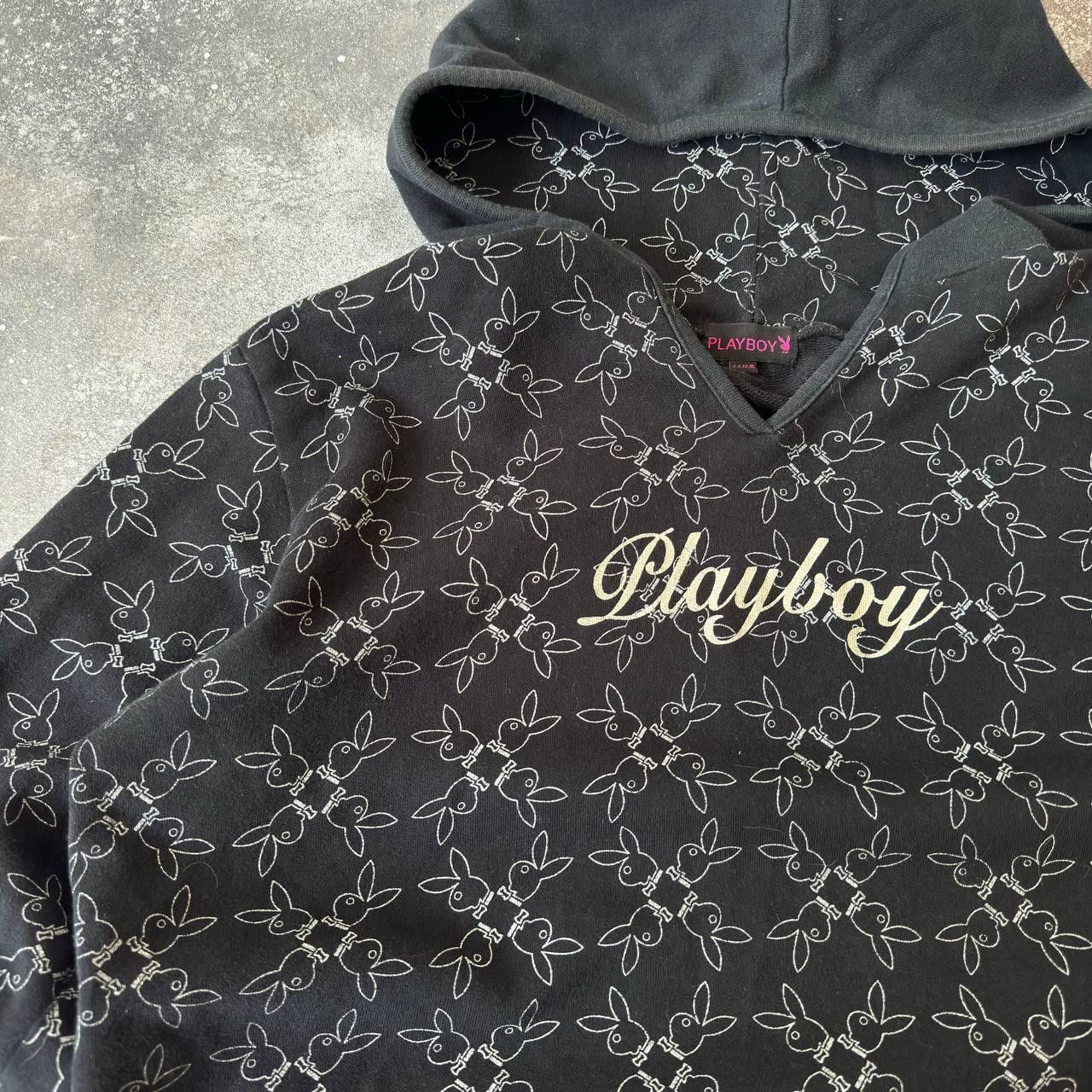 Hysteric Glamour × Japanese Brand × Playboy Y2K Playboy Vintage Iconic Glamour Monogram Logo Hoodie Size L / US 10 / IT 46 - 3 Thumbnail