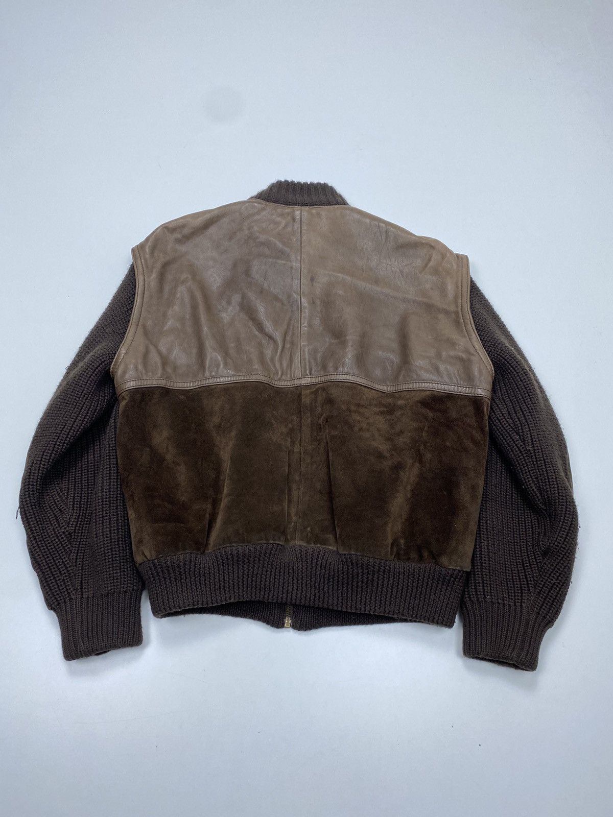 Vintage Dressco Brown 48 Vintage Leather Wool Jacket for Men Size US M / EU 48-50 / 2 - 14 Thumbnail